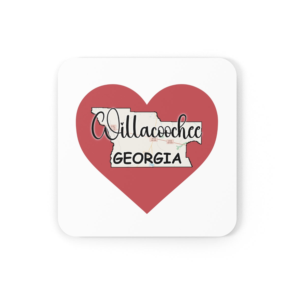 Willacoochee Georgia Corkwood Coaster Set