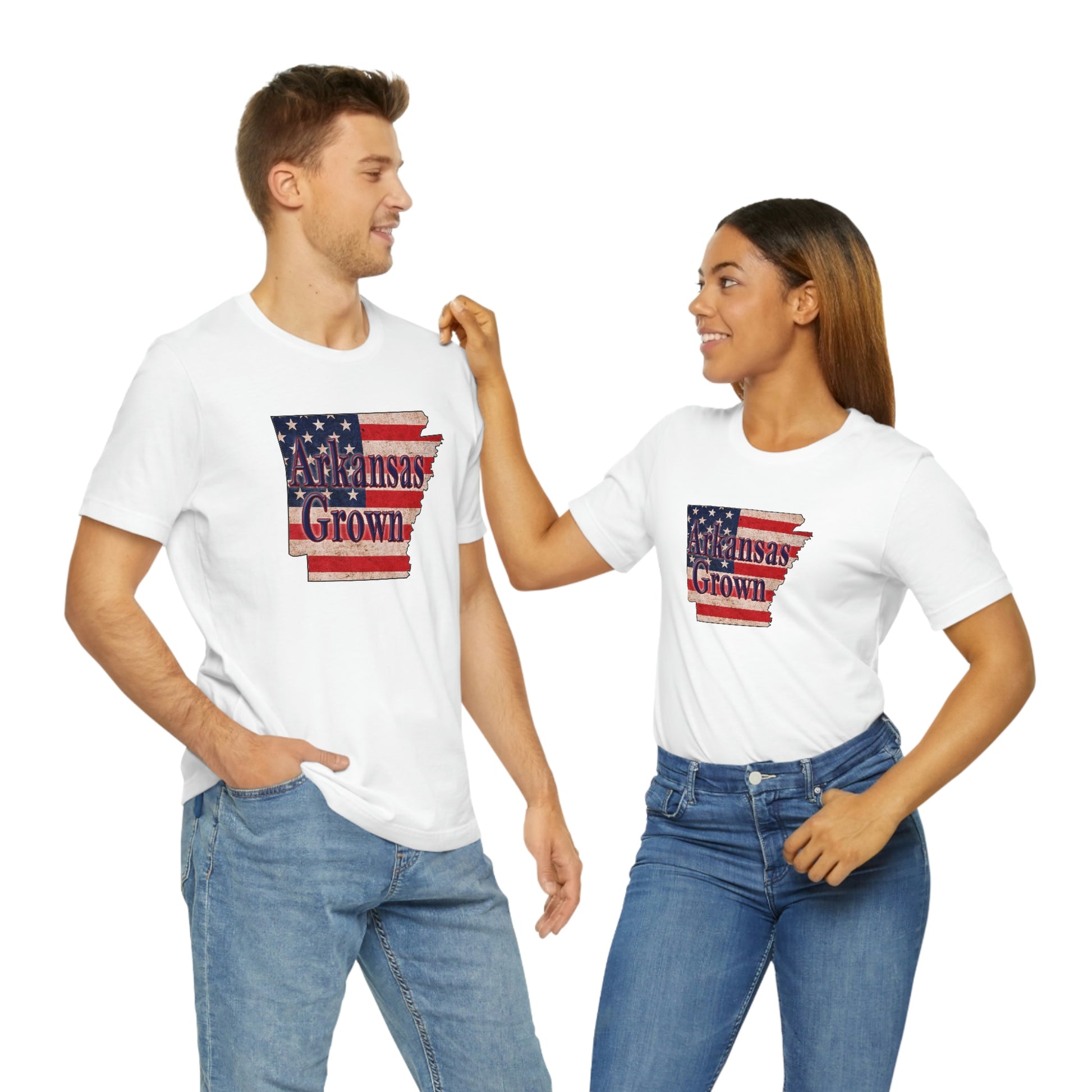 Arkansas Grown US Flag Unisex Jersey Short Sleeve Tee Tshirt T-shirt