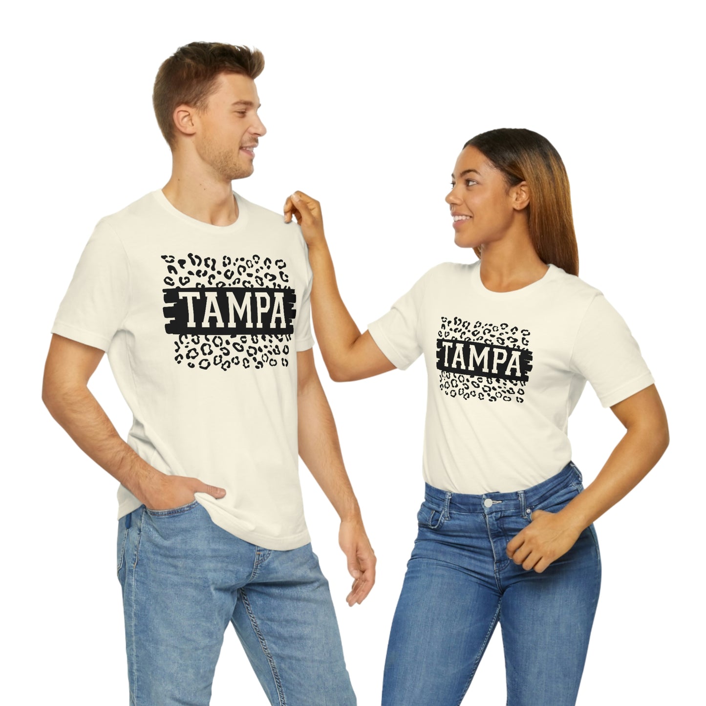 Tampa Leopard Print Florida Short Sleeve T-shirt