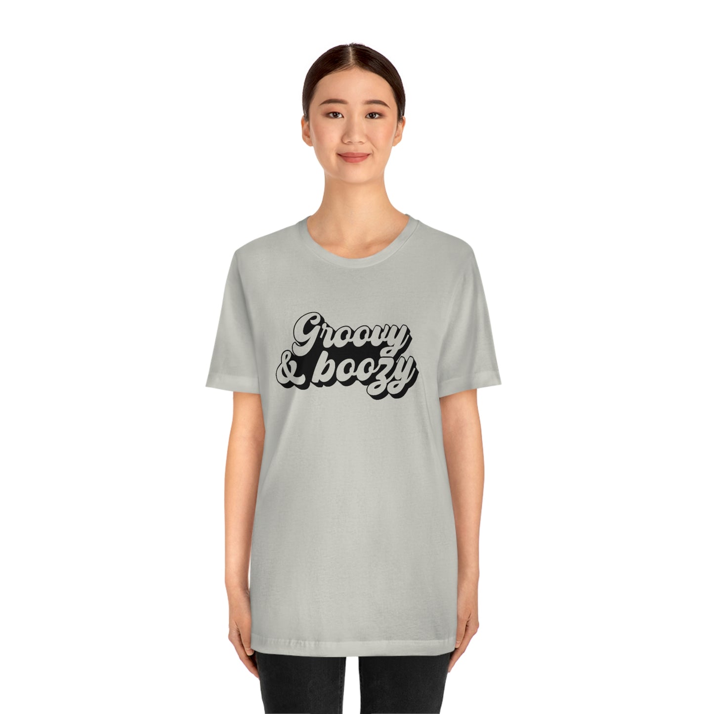 Groovy and Boozy Unisex Jersey Short Sleeve Tee