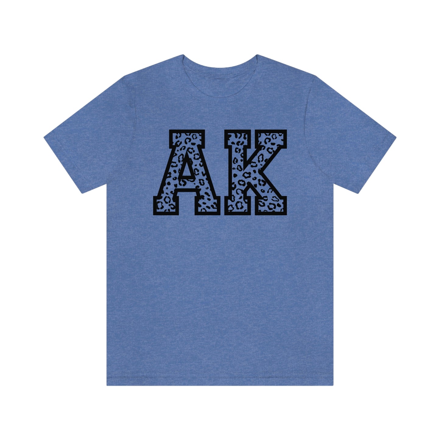 Alaska AK Leopard Print Letters Unisex Jersey Short Sleeve T-shirt