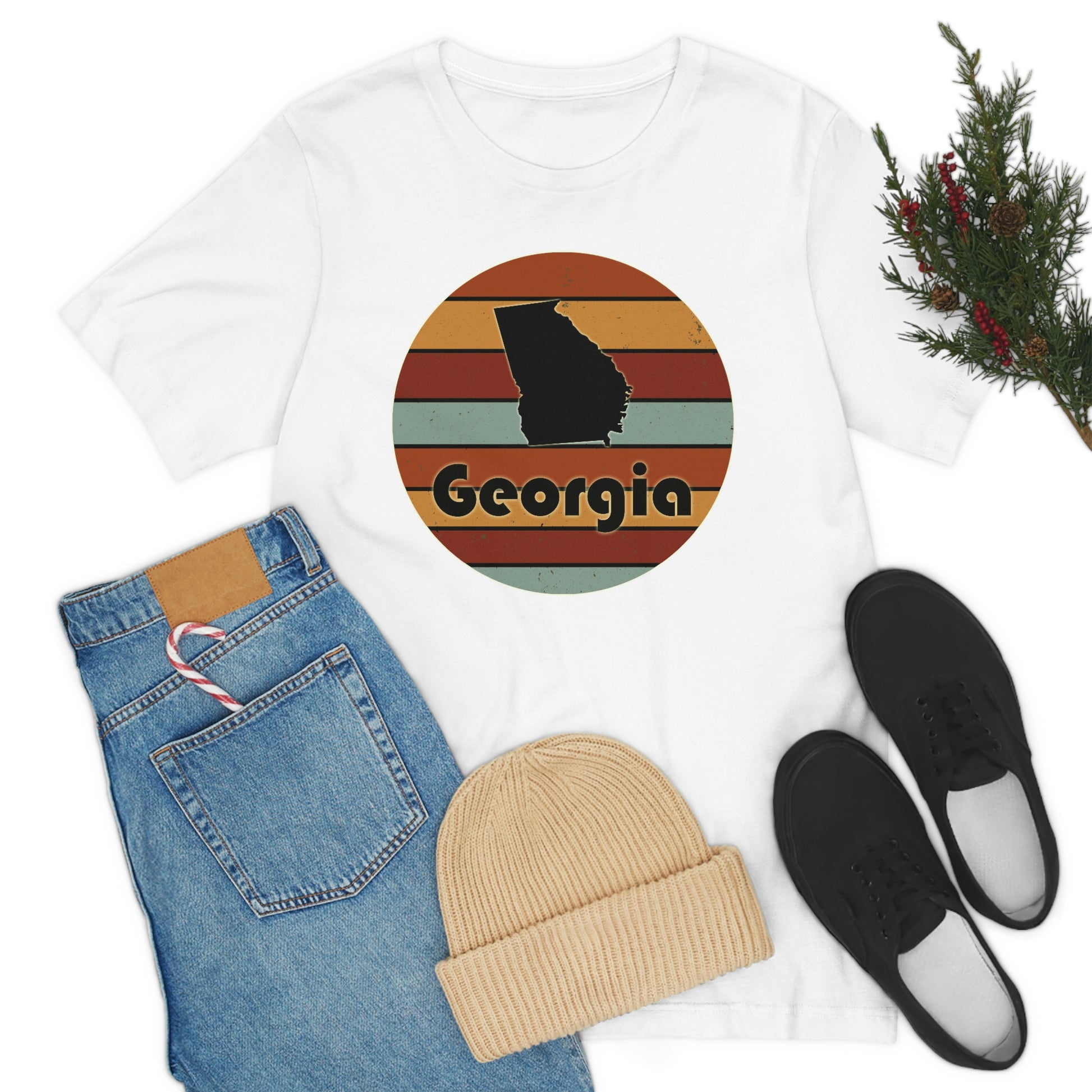 Georgia Retro Sunset Short Sleeve T-shirt