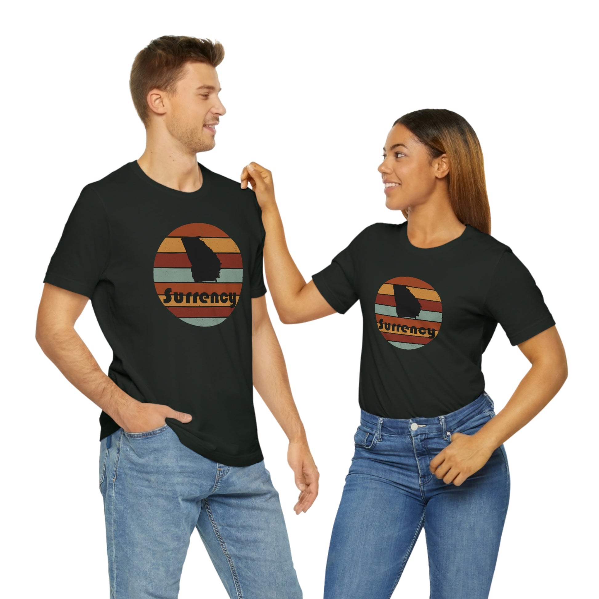 Surrency Georgia Retro Sunset Unisex Jersey Short Sleeve Tee Tshirt T-shirt