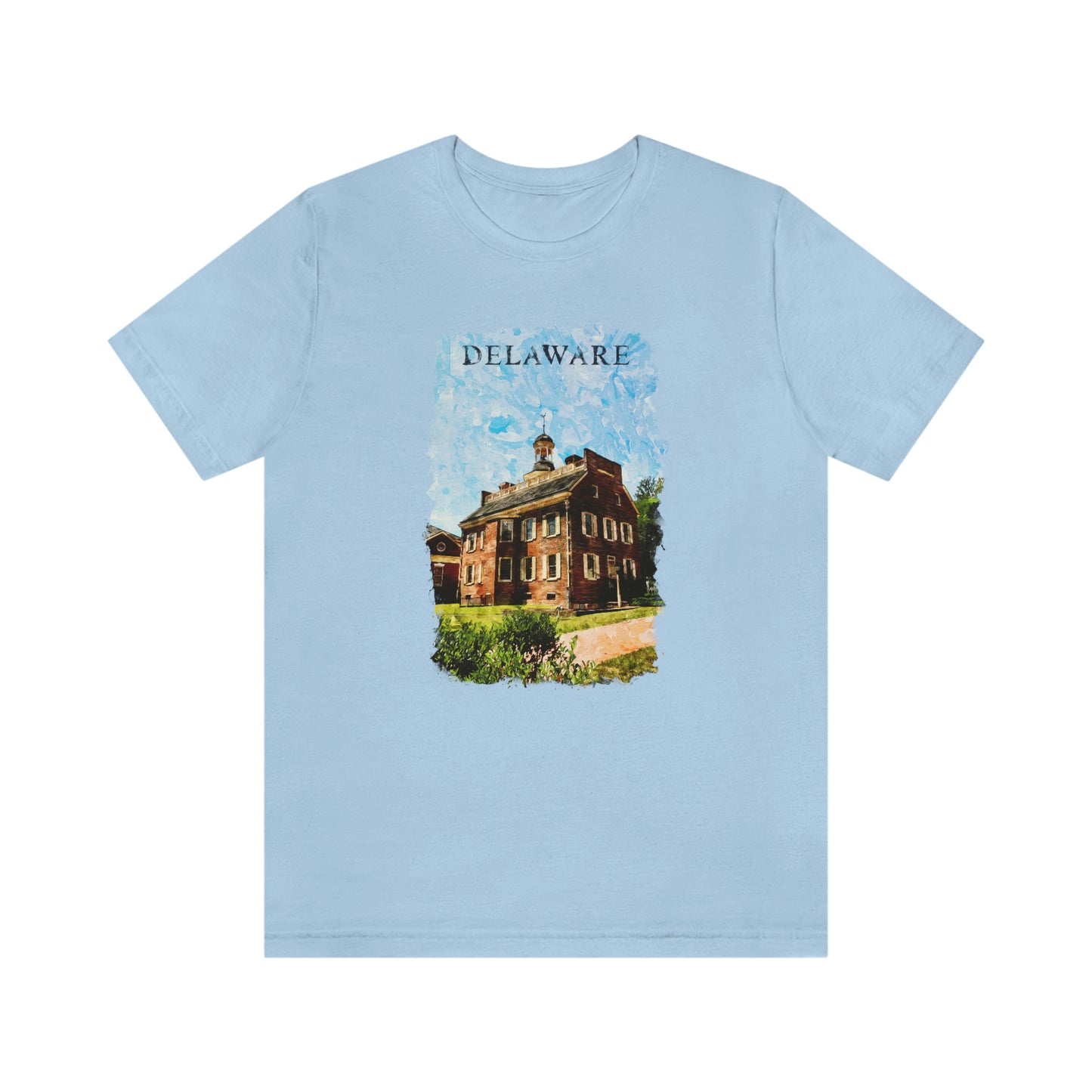 Delaware Old State House Watercolor Short Sleeve T-shirt