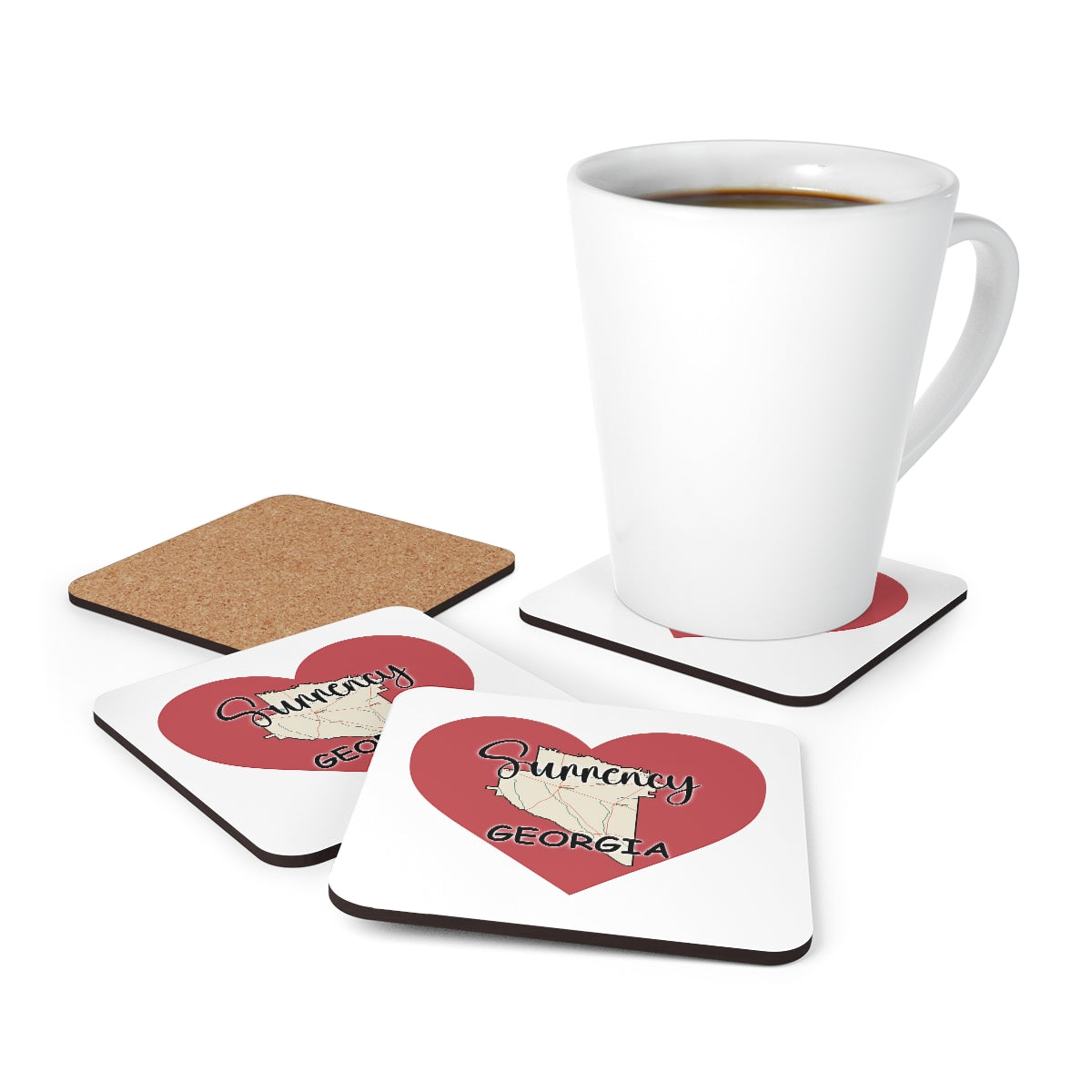 Surrency Georgia Corkwood Coaster Set