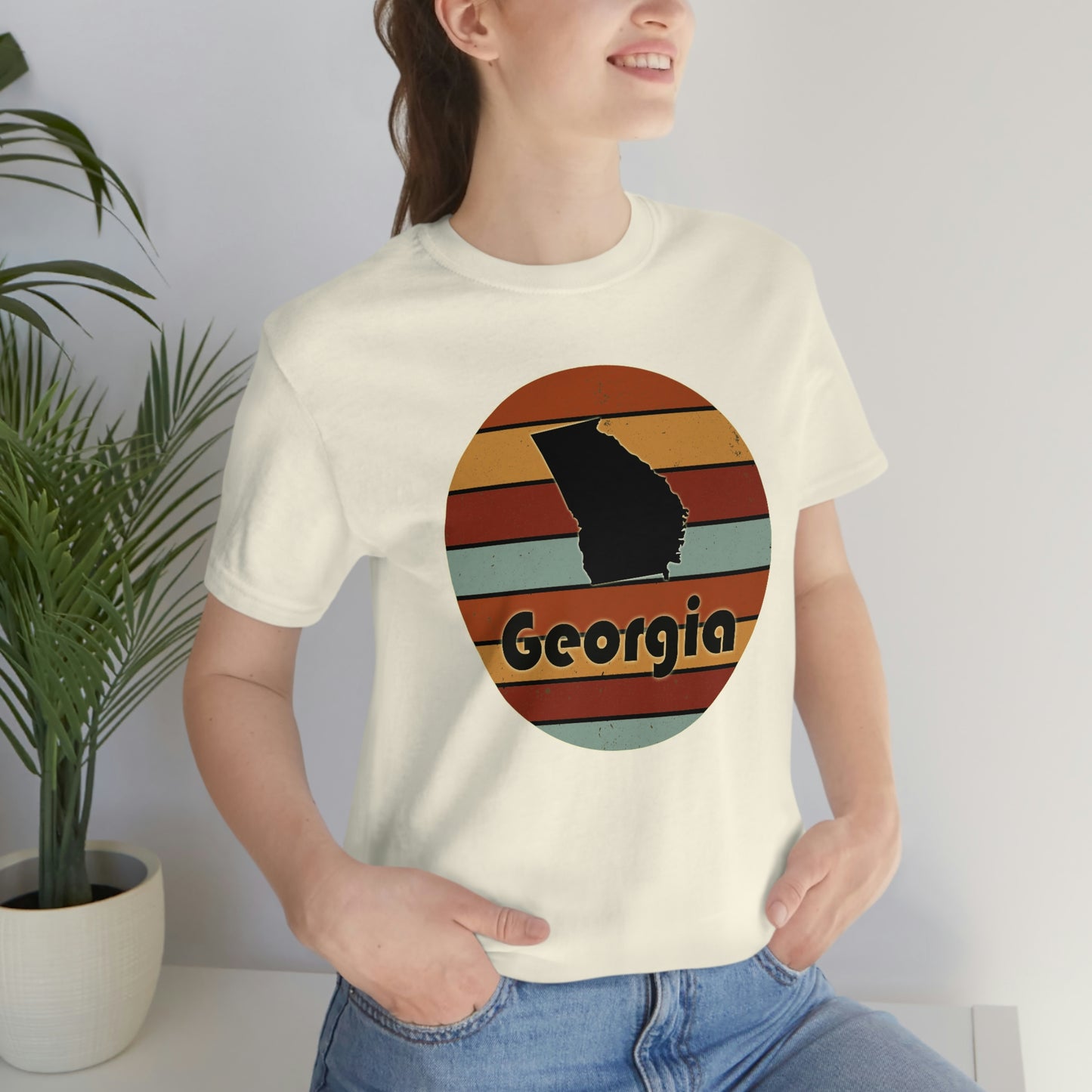 Georgia Retro Sunset Short Sleeve T-shirt