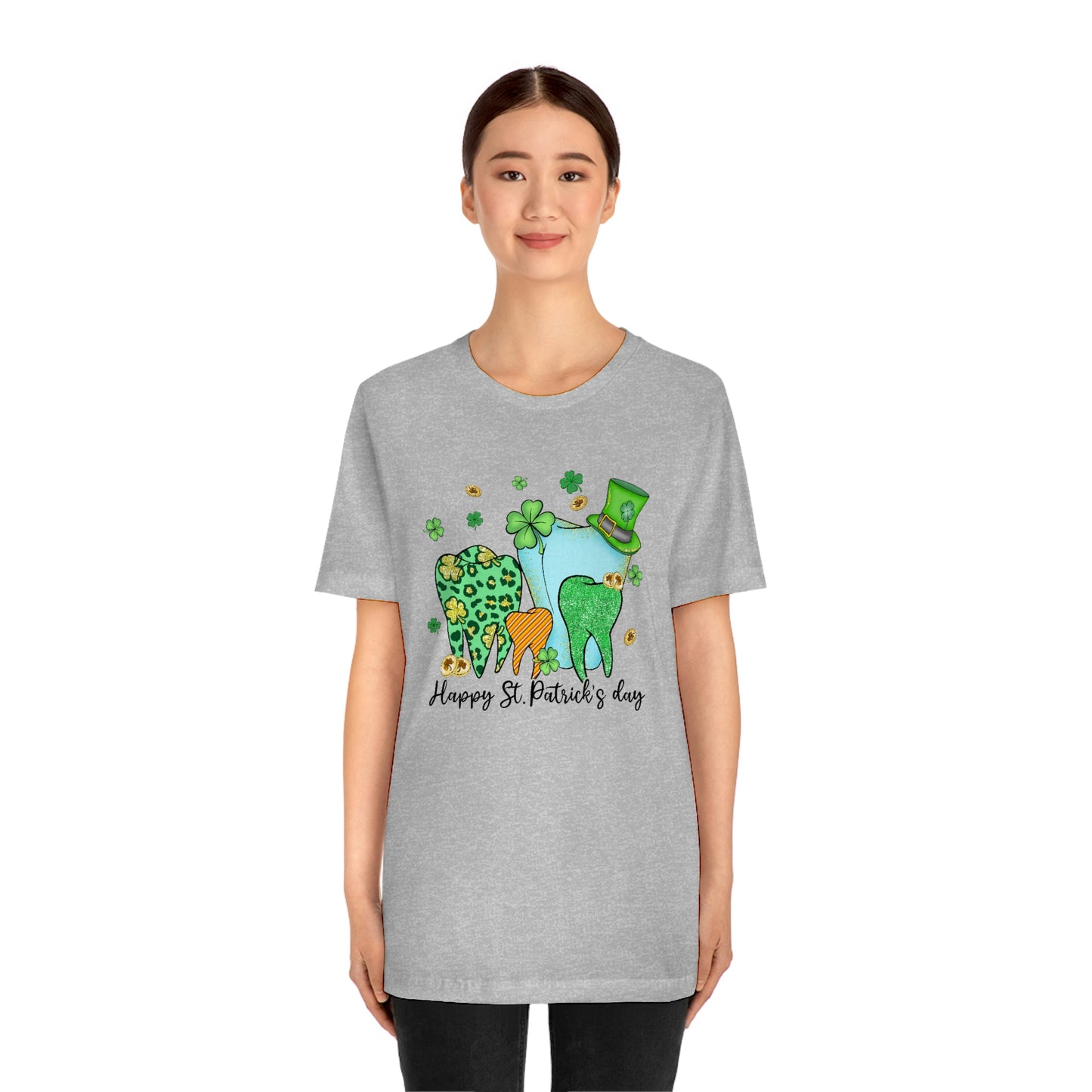 St. Patrick's Day Teeth Unisex Jersey Short Sleeve Tee