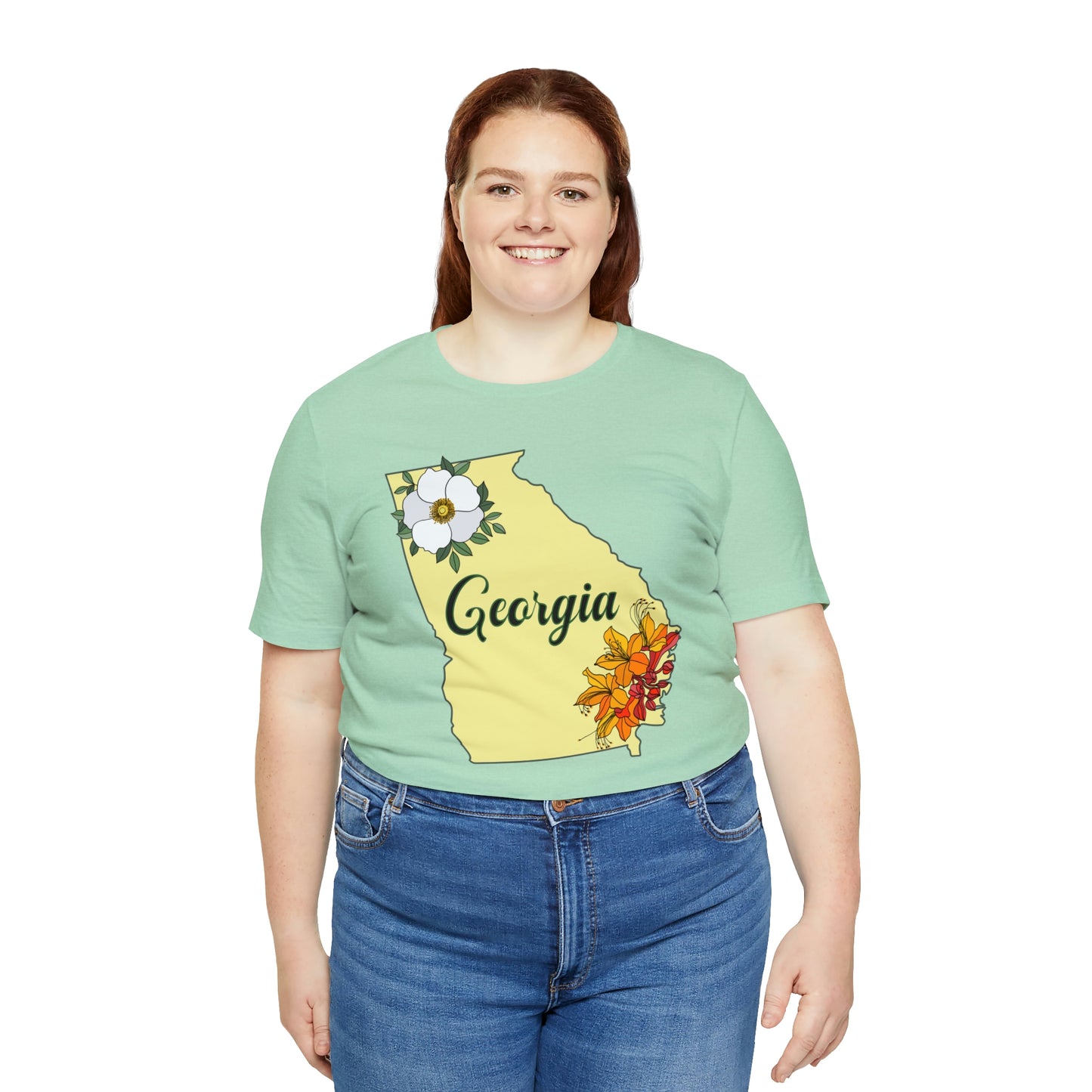 Georgia State Flower Short Sleeve T-shirt