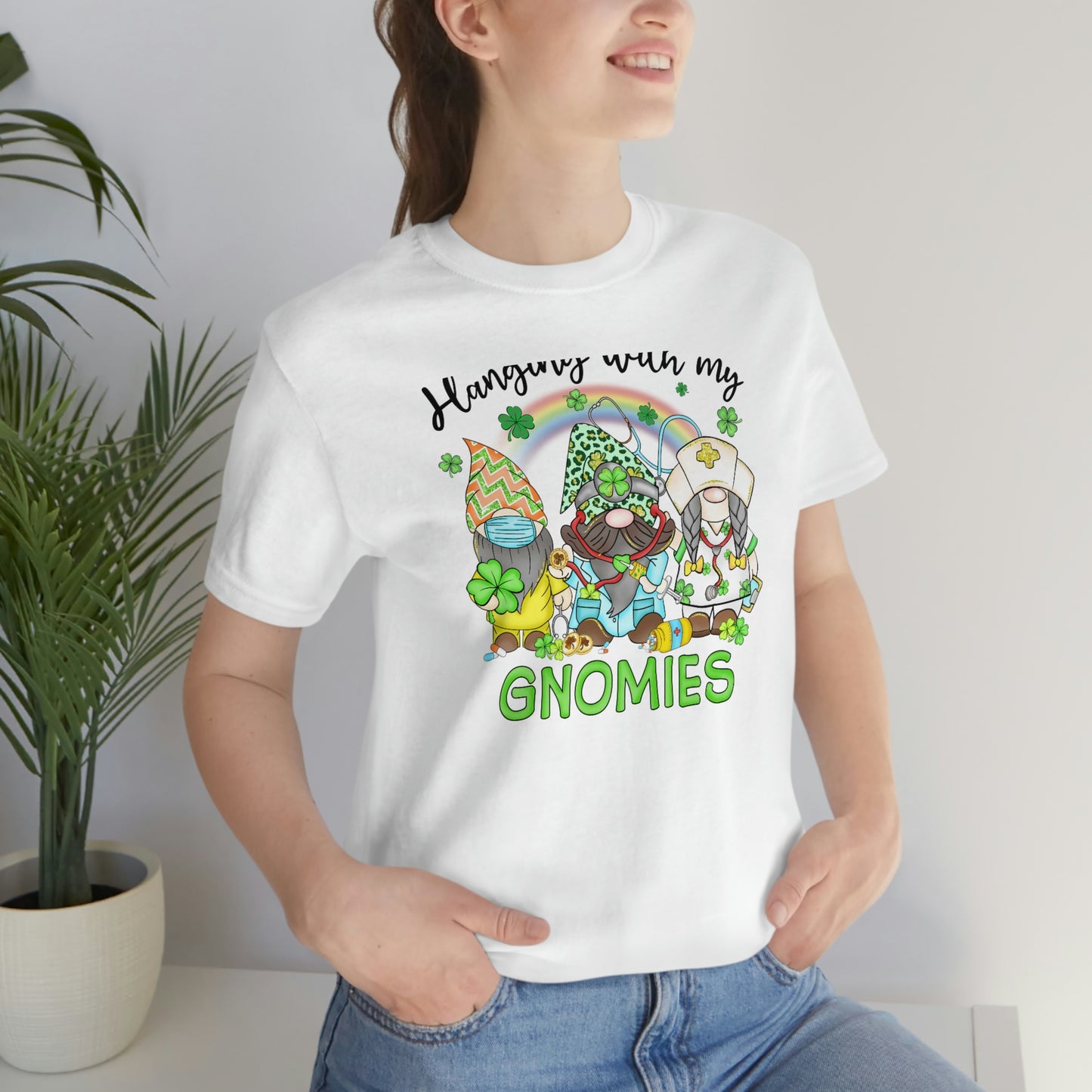 Hanging With My Gnomies St. Patrick's Day Unisex Jersey Short Sleeve Tee
