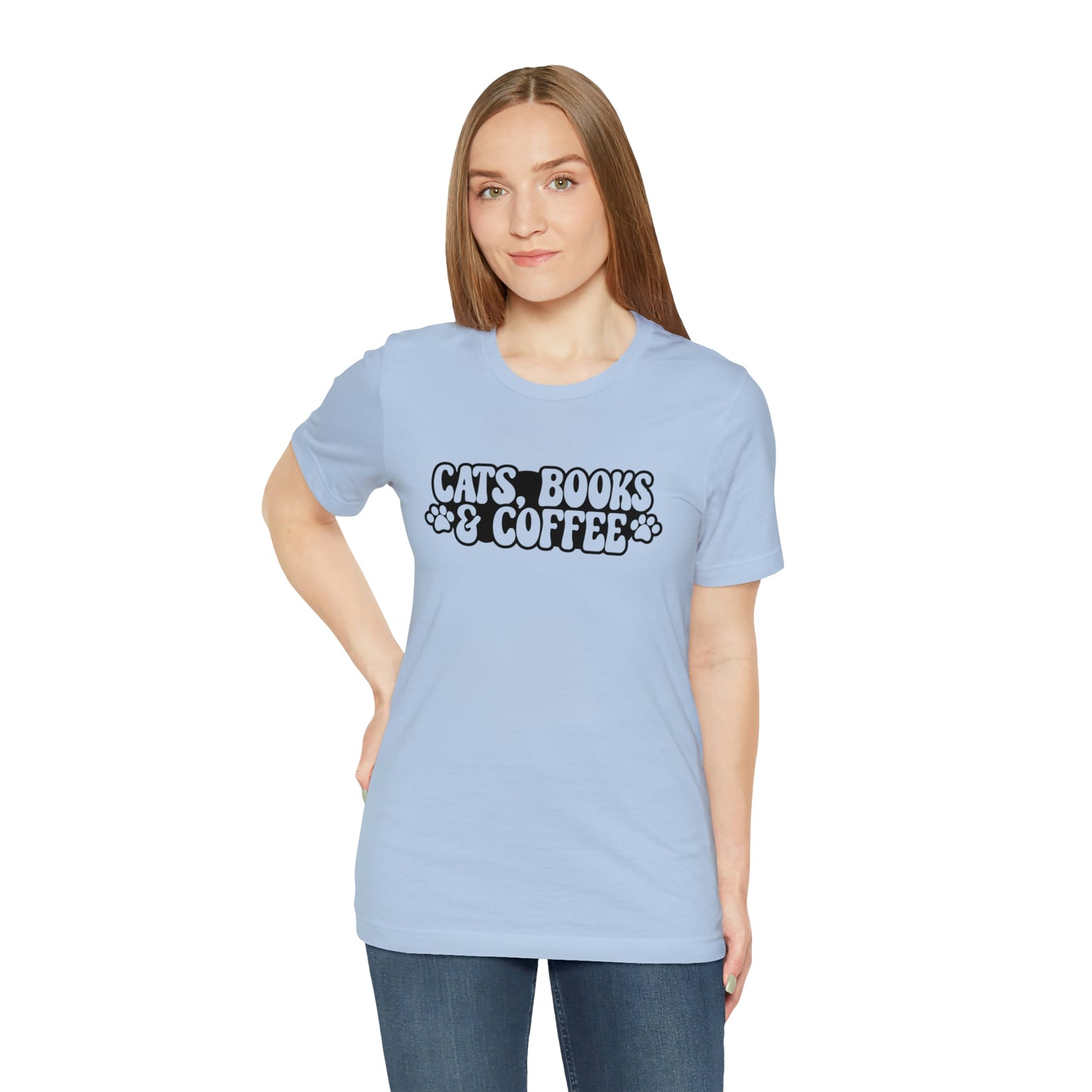 Cats Books & Coffee Short Sleeve T-shirt