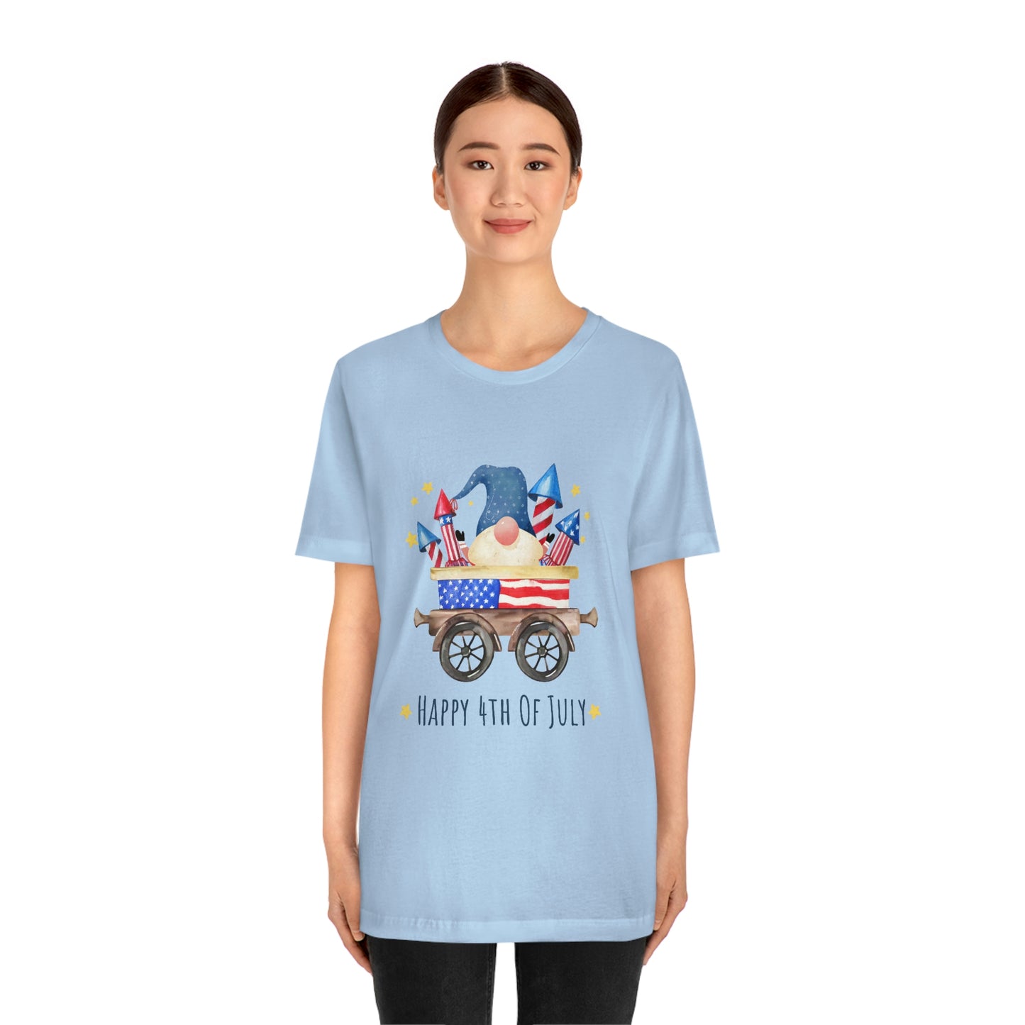 Gnomes Independence Day Happy 4th of July Unisex Jersey Short Sleeve Tee