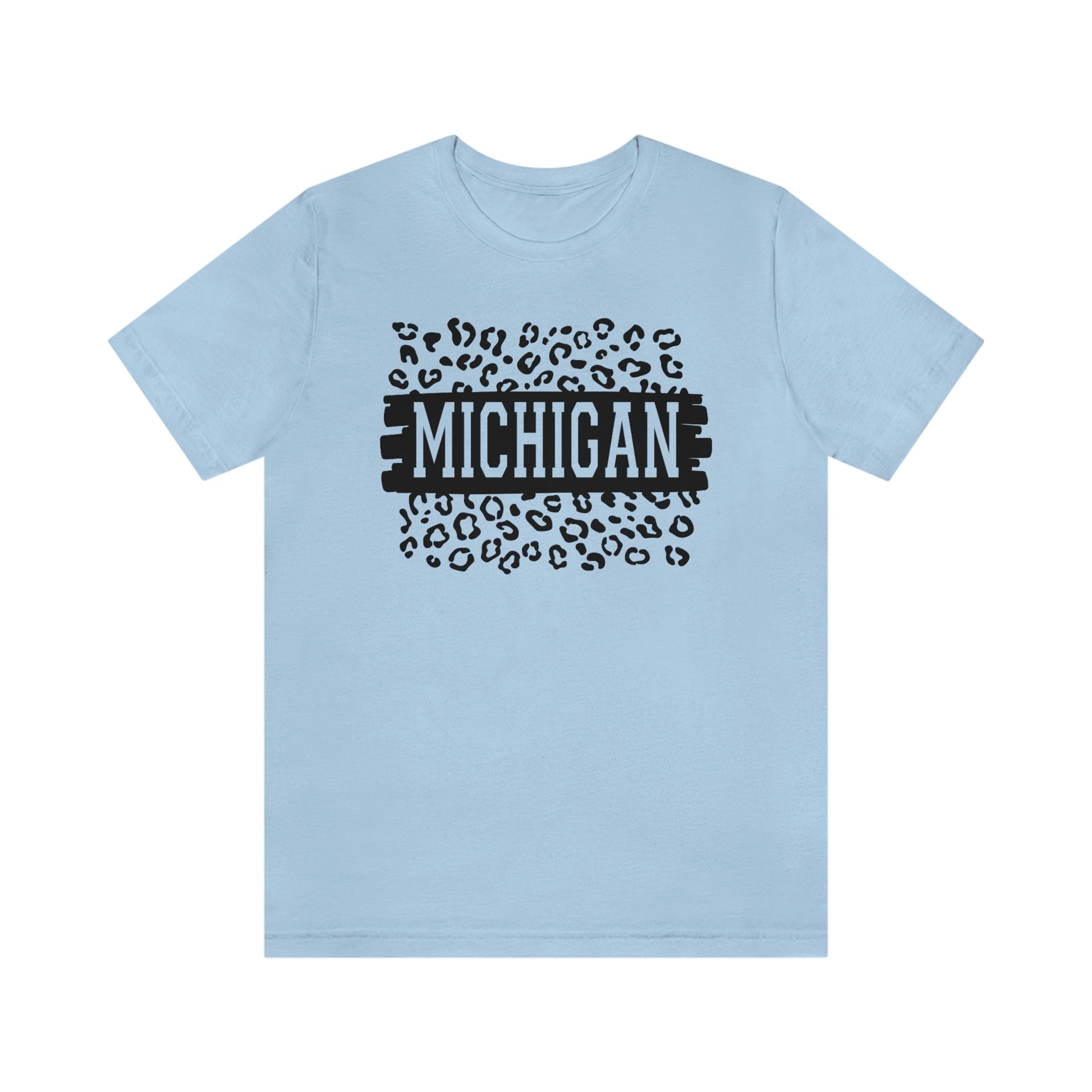 Michigan Leopard Print Short Sleeve T-shirt