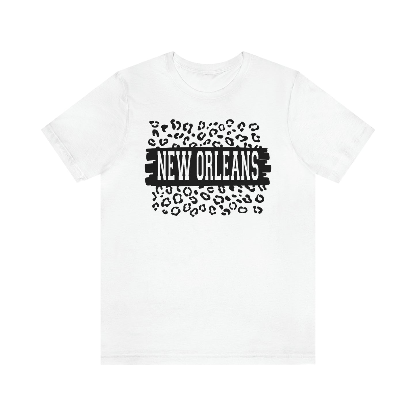 New Orleans Leopard Print Short Sleeve T-shirt