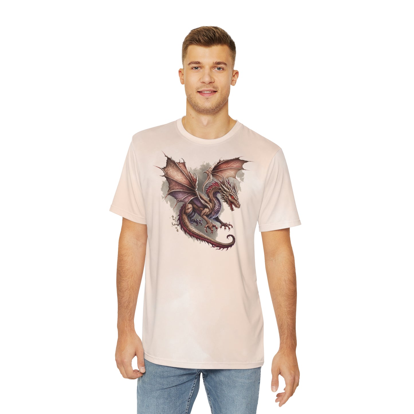 Dragon on Watercolor Background T-shirt