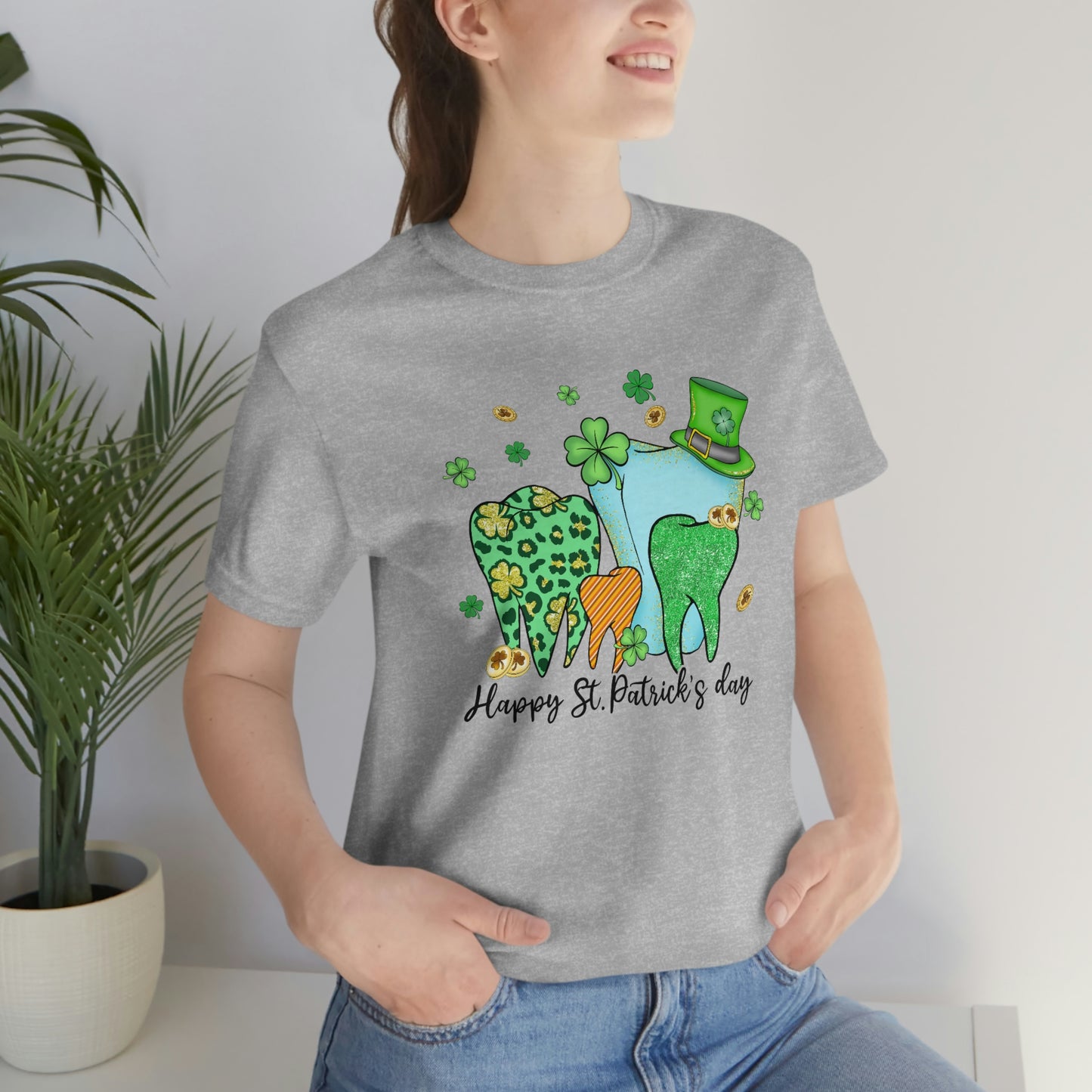 St. Patrick's Day Teeth Unisex Jersey Short Sleeve Tee