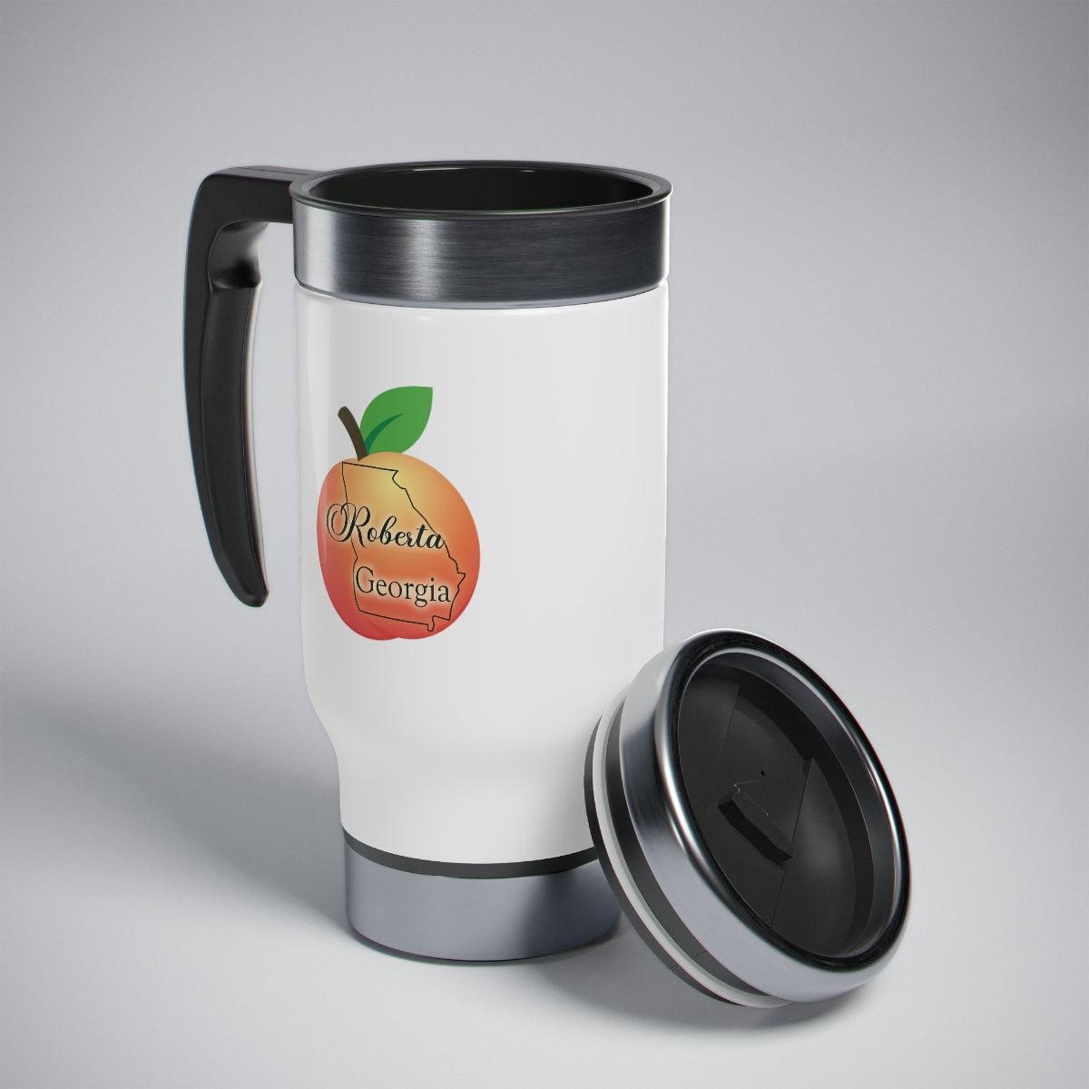 Roberta Georgia Stainless Steel Travel Mug with Handle, 14oz
