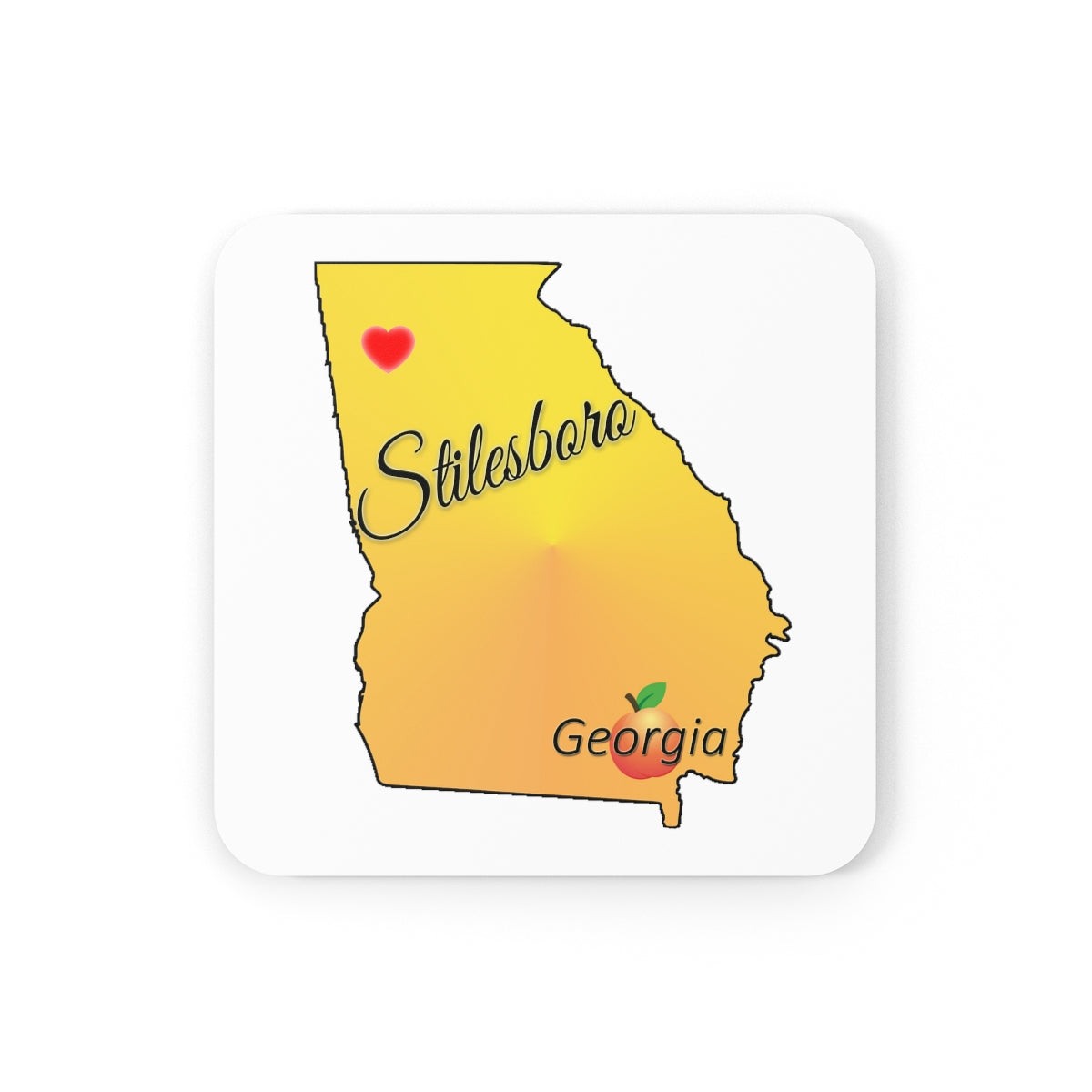 Stilesboro Georgia Corkwood Coaster Set