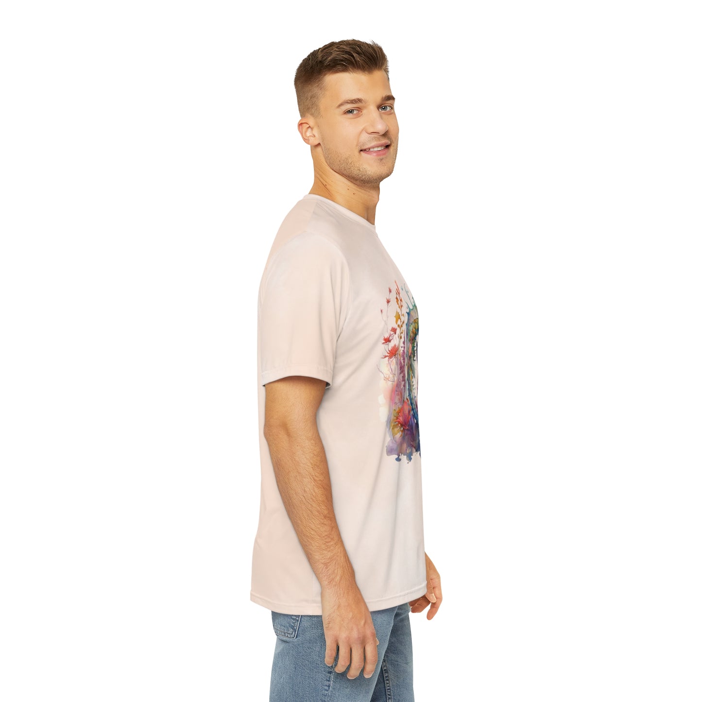 Dragon on Watercolor Background T-shirt