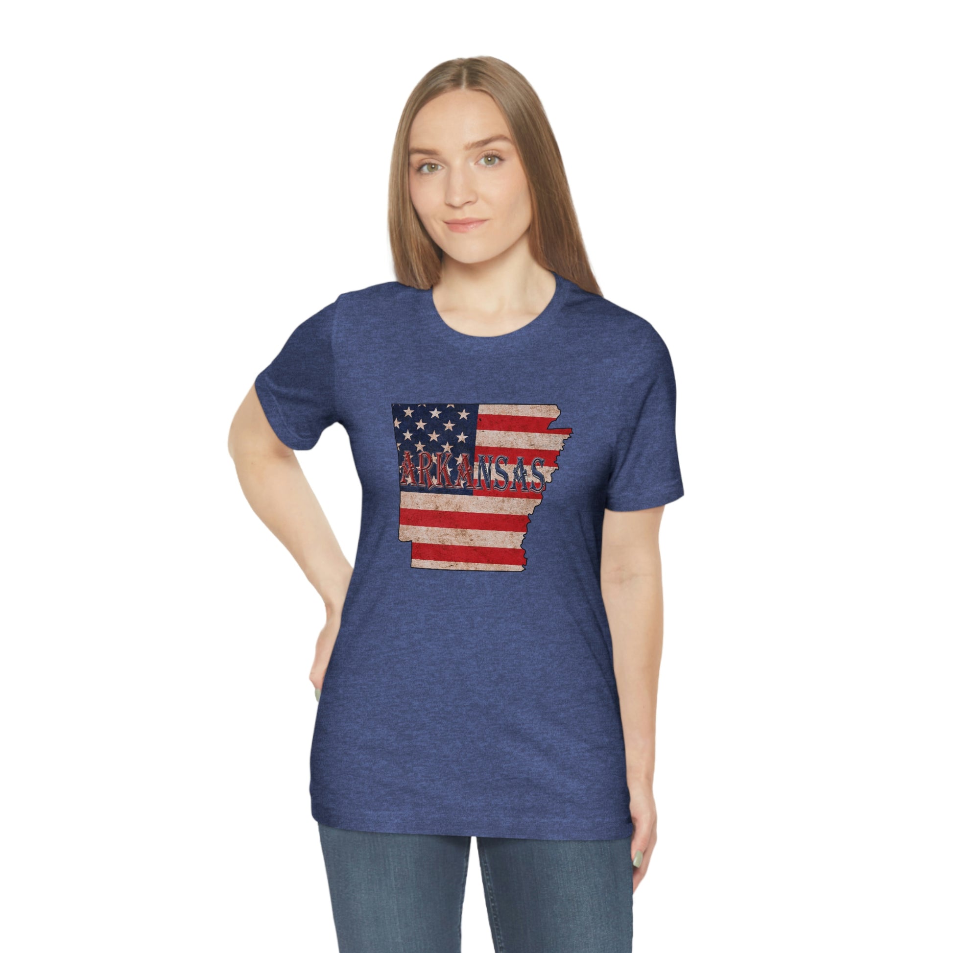 Arkansas AR US Flag Unisex Jersey Short Sleeve Tee Tshirt T-shirt