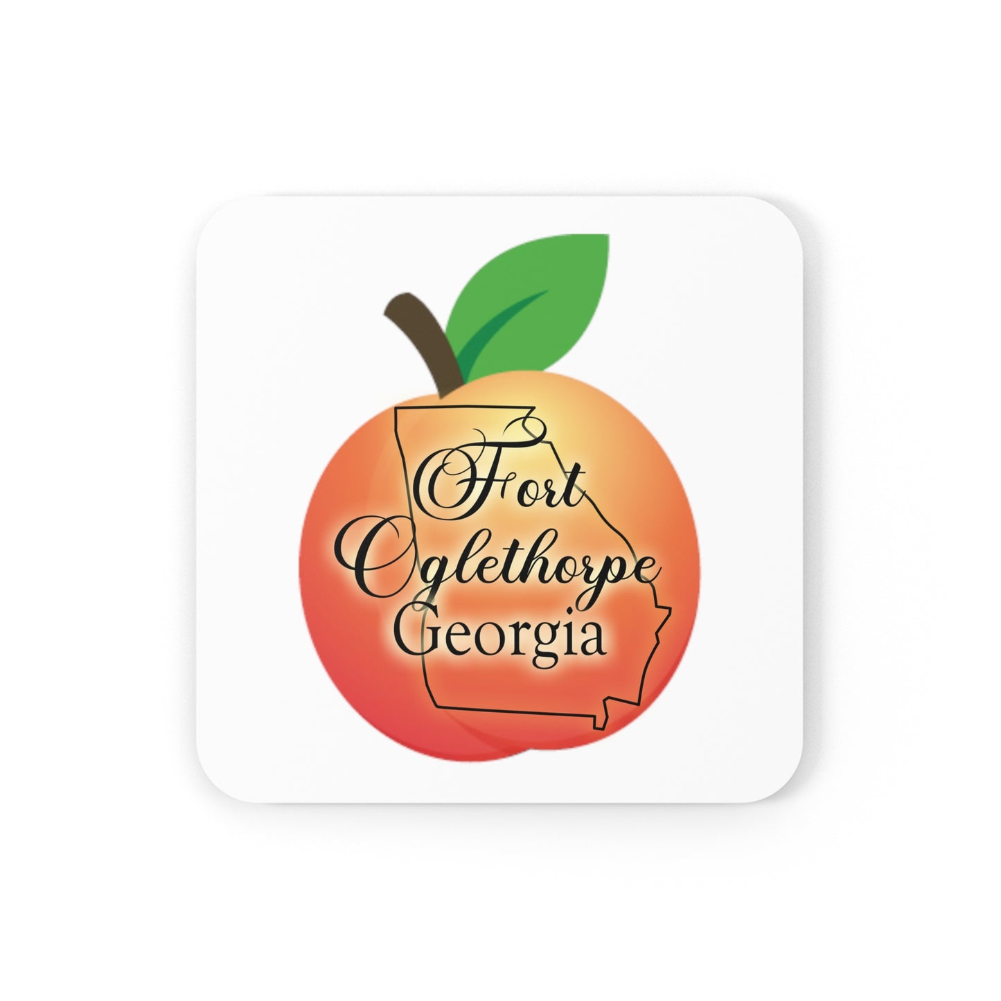 Fort Oglethorpe Georgia Corkwood Coaster Set