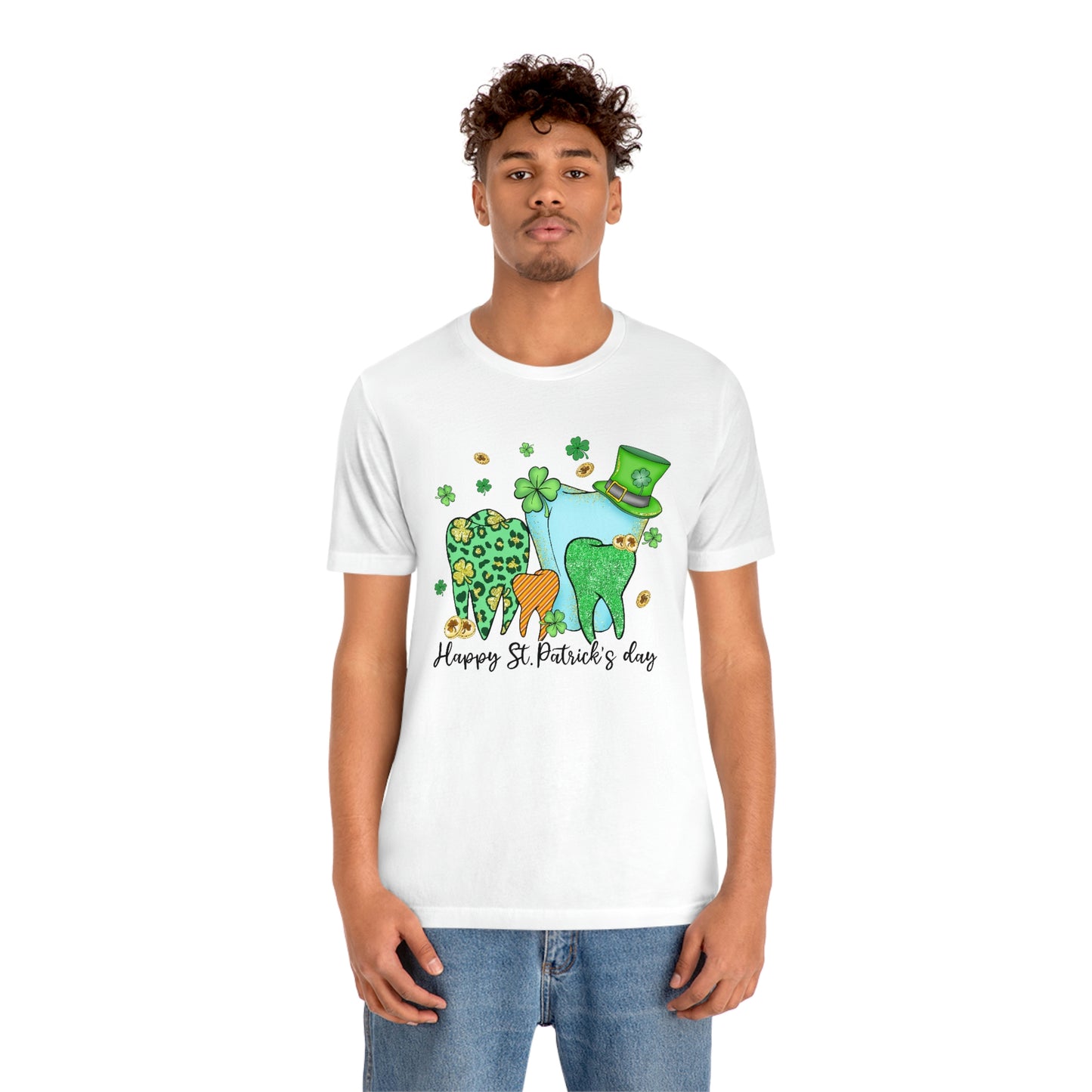 St. Patrick's Day Teeth Unisex Jersey Short Sleeve Tee