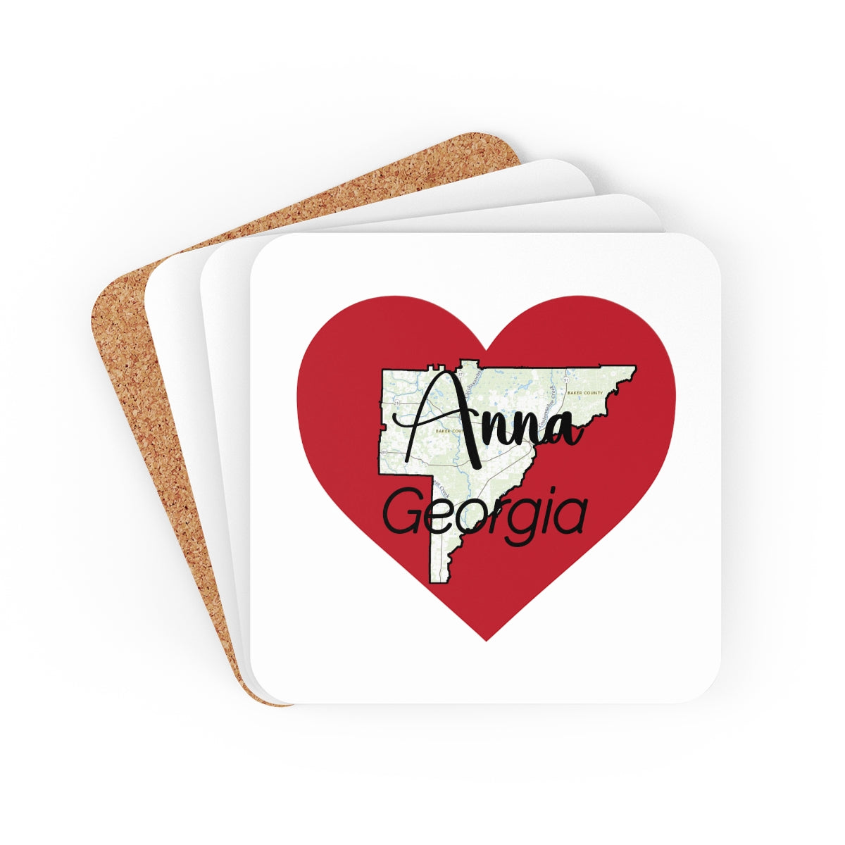 Anna Georgia Corkwood Coaster Set