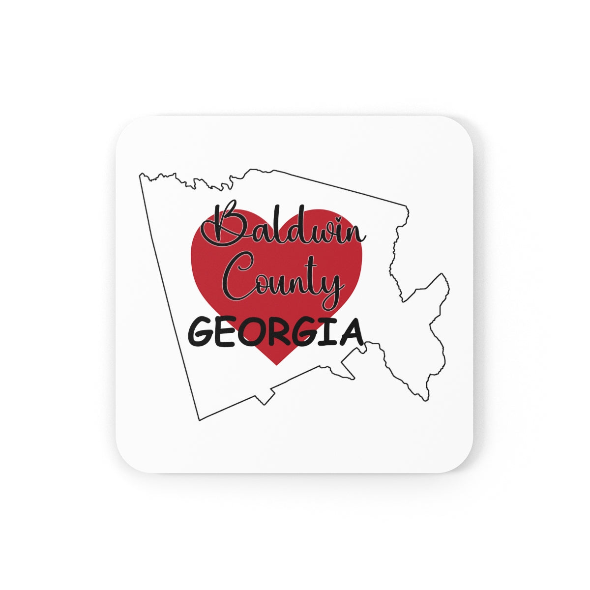 Baldwin County Georgia Corkwood Coaster Set