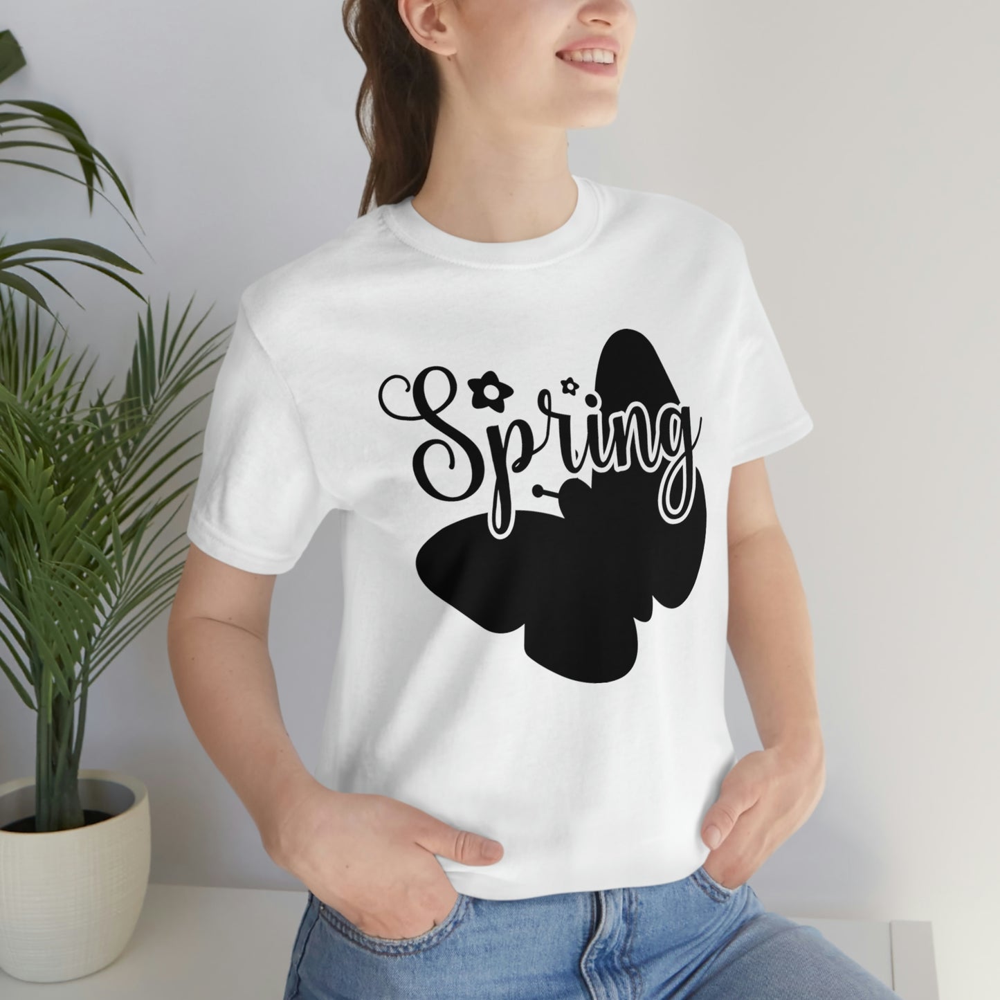 Butterfly Silhouette Spring Unisex Jersey Short Sleeve Tee