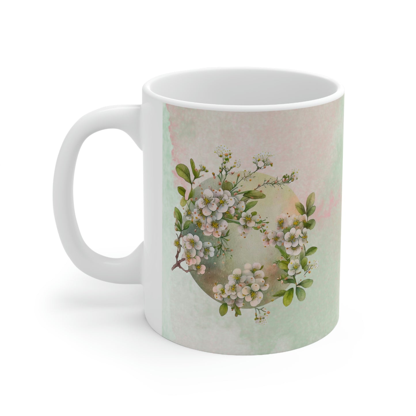 Flowers Watercolor Ceramic Mug 11oz