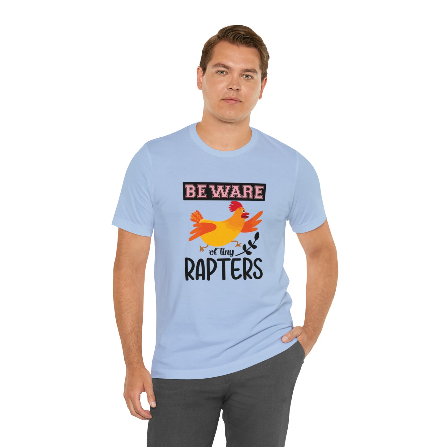 Beware of Tiny Raptors Short Sleeve Chicken T-shirt