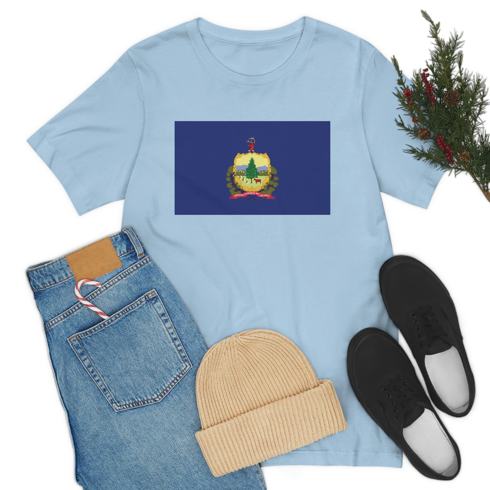 Vermont Flag Unisex Jersey Short Sleeve Tee Tshirt T-shirt