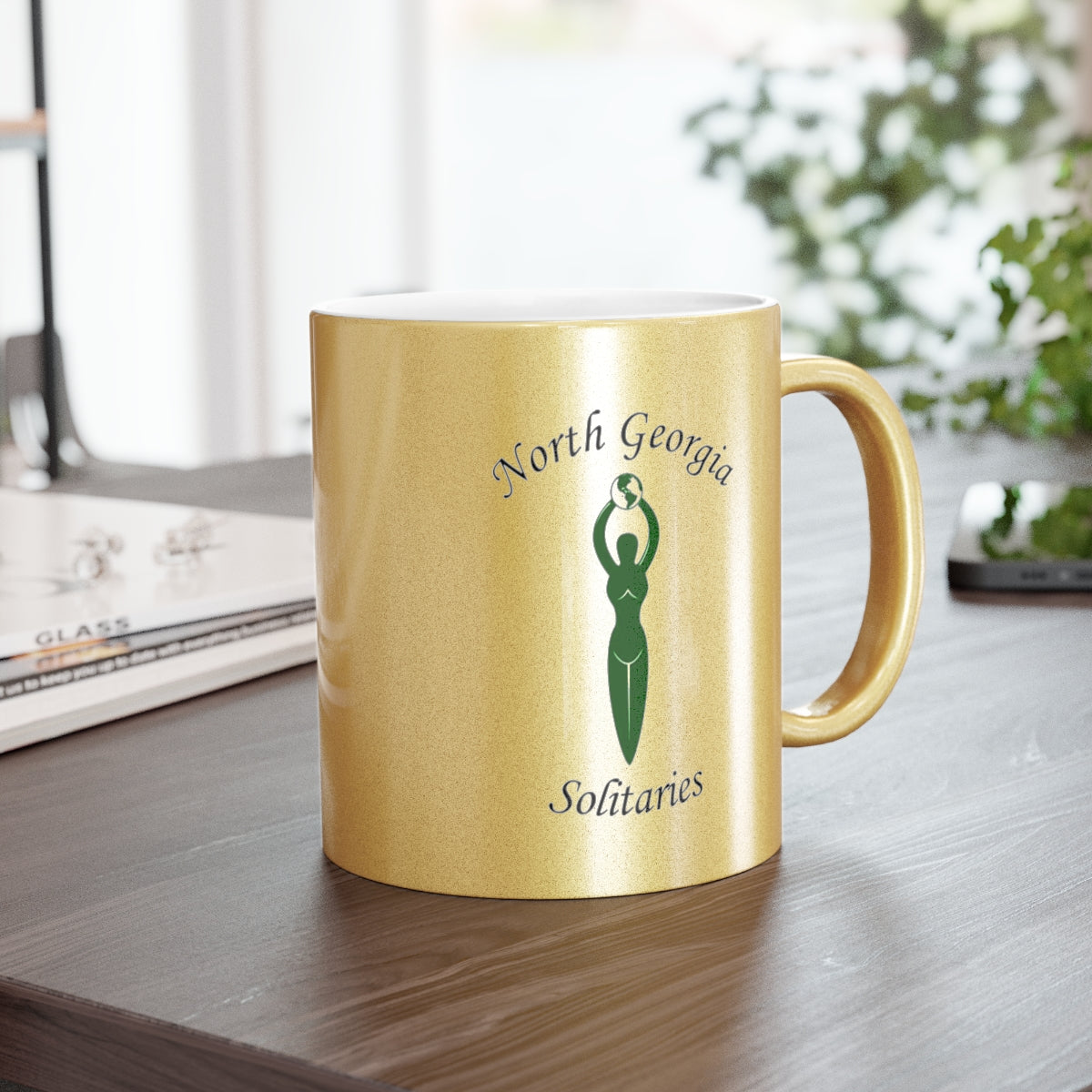 North Georgia Solitaries Metallic Mug (Silver\Gold)