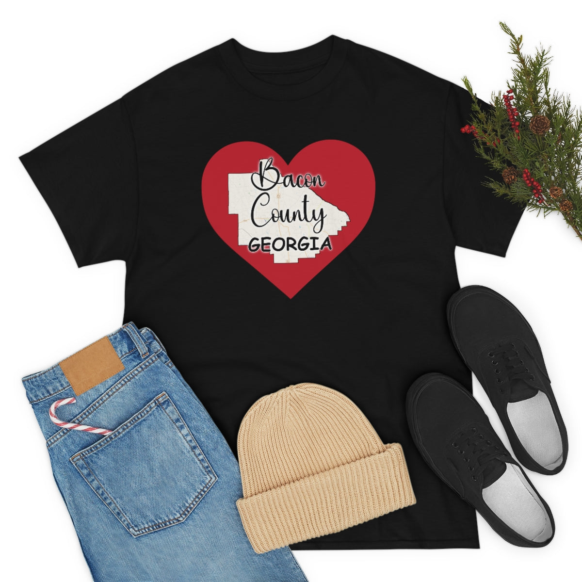 Bacon County Georgia Unisex Heavy Cotton Tee