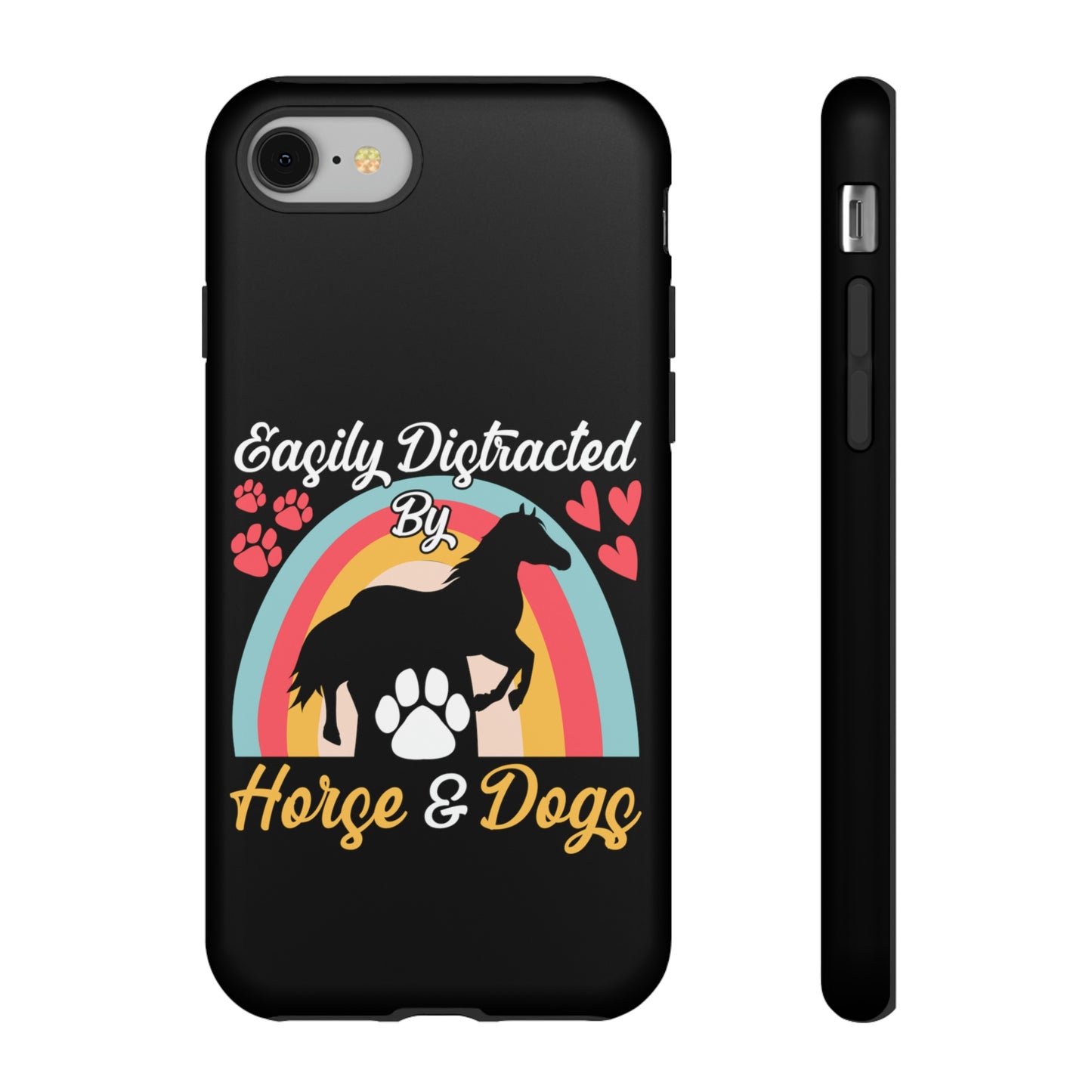 Easily Distracted by Horse & Dogs Tough Cases