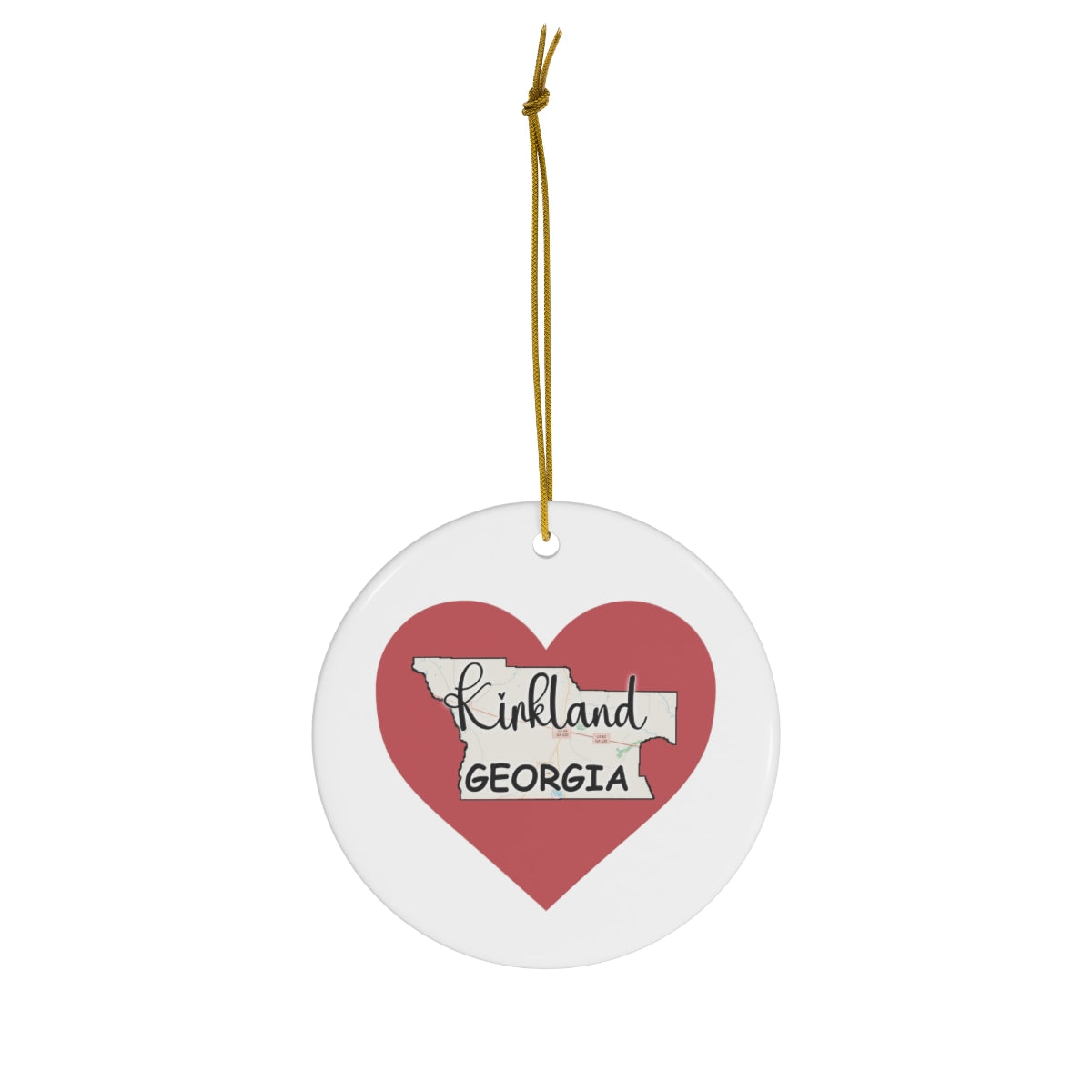 Kirkland Georgia Ceramic Ornament, 1-Pack