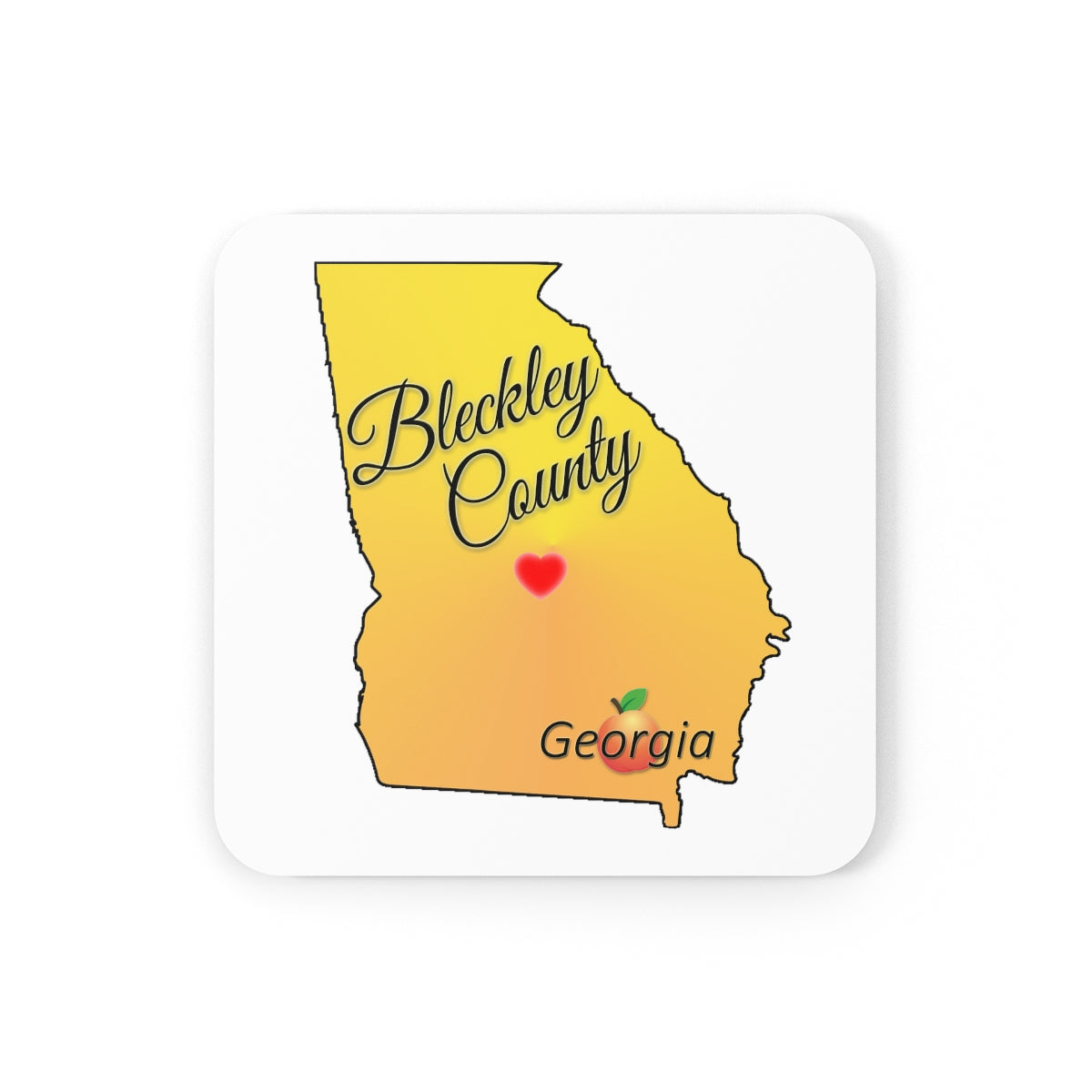 Bleckley County Georgia Corkwood Coaster Set