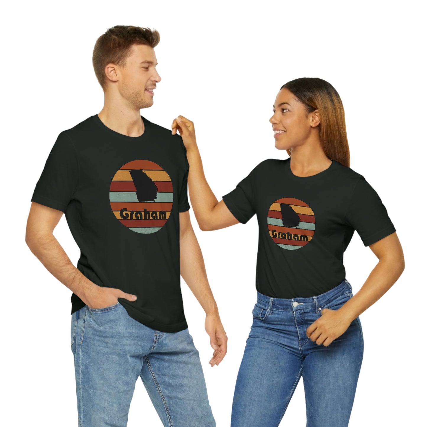 Graham Georgia Retro Sunset Unisex Jersey Short Sleeve Tee Tshirt T-shirt