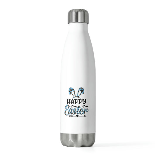 Blue Leopard Print Happy Easter 20oz Insulated Bottle