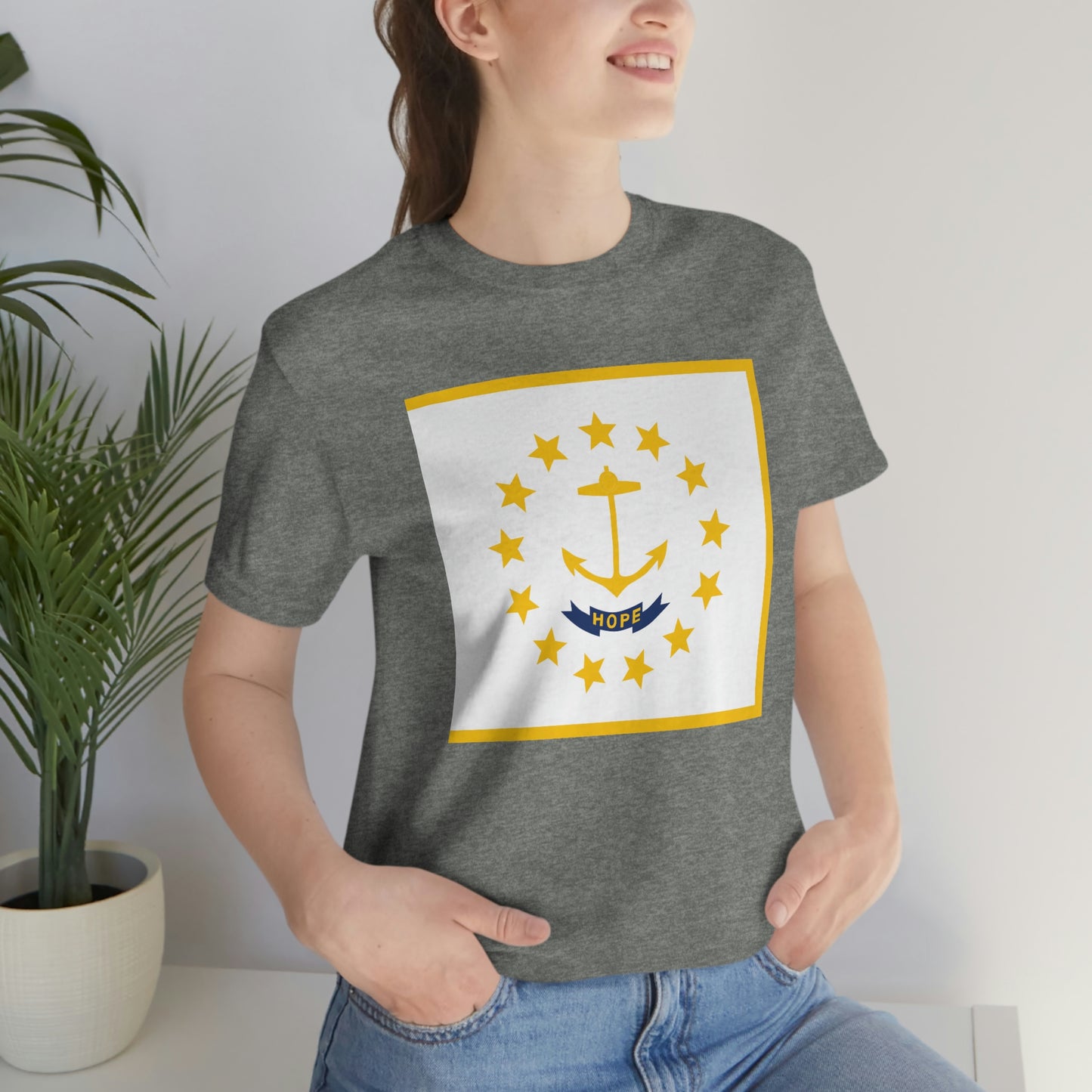 Rhode Island Flag Unisex Jersey Short Sleeve Tee Tshirt T-shirt