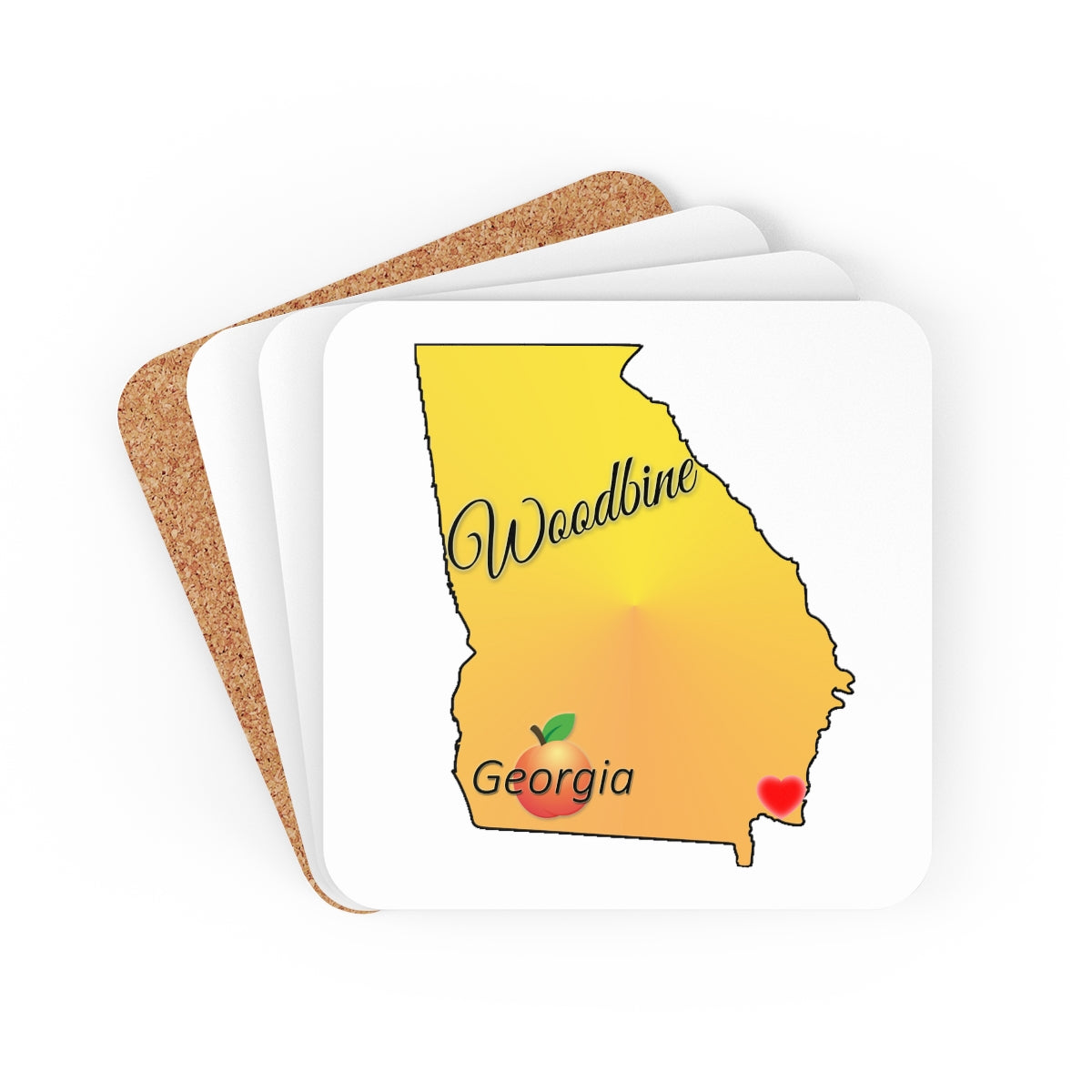 Woodbine Georgia Corkwood Coaster Set