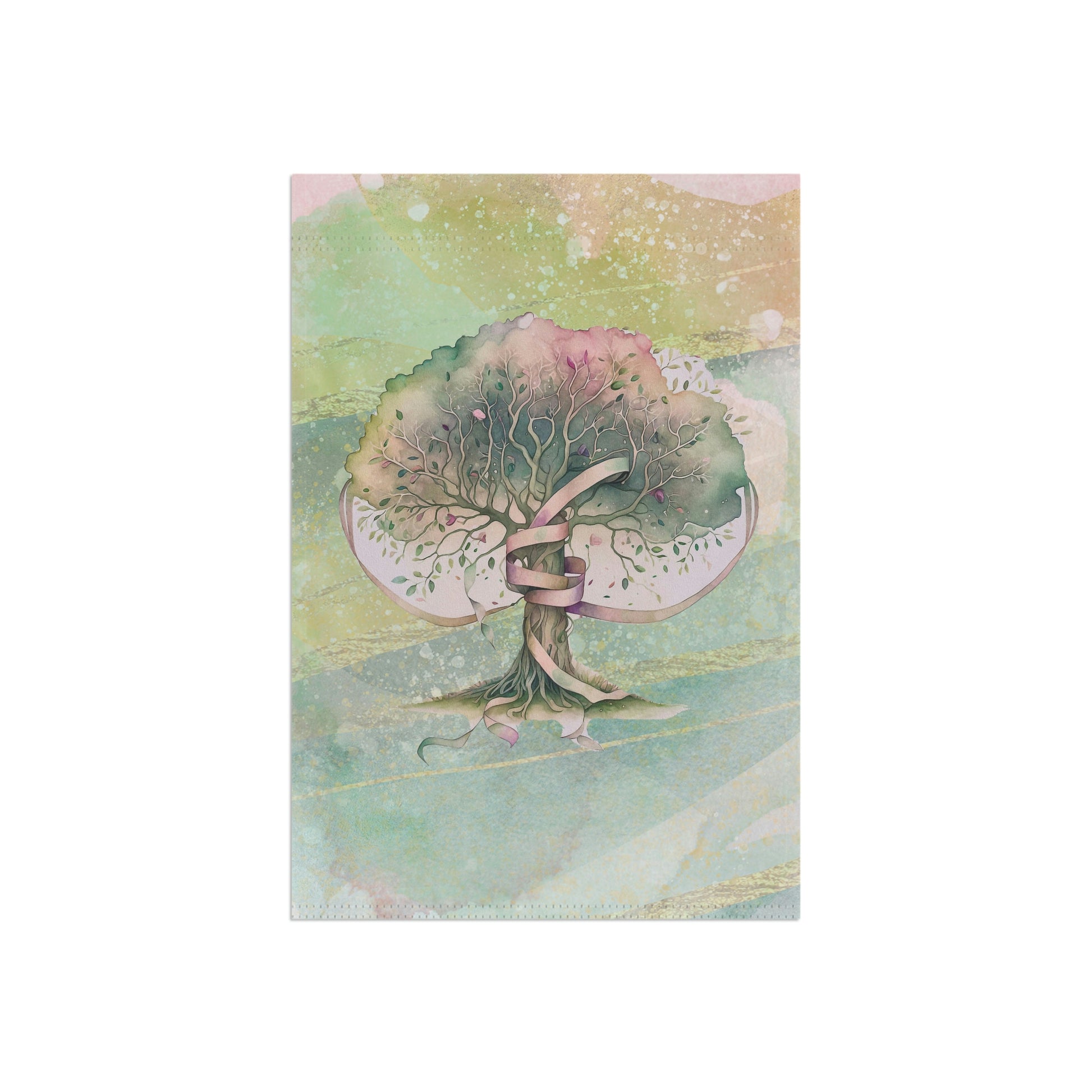 Spring Tree  Watercolor Garden & House Banner