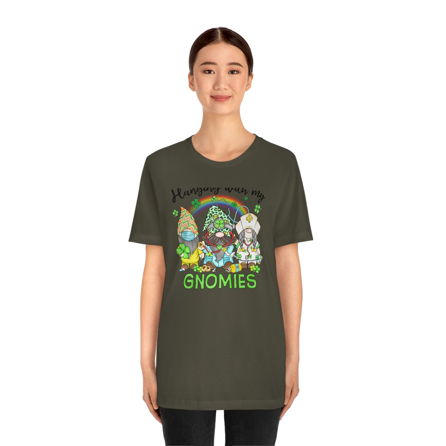 Hanging With My Gnomies St. Patrick's Day Unisex Jersey Short Sleeve Tee