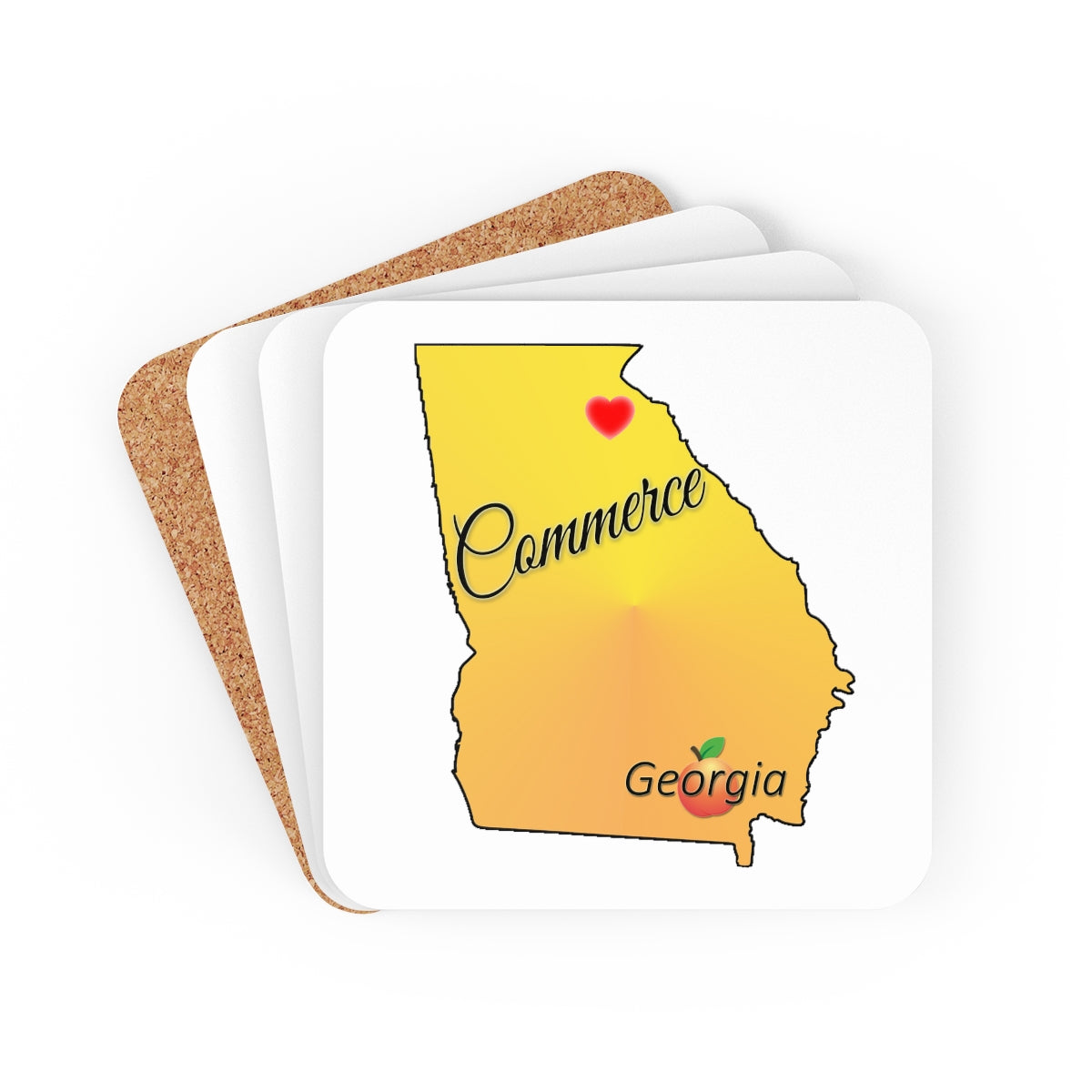 Commerce Georgia Corkwood Coaster Set