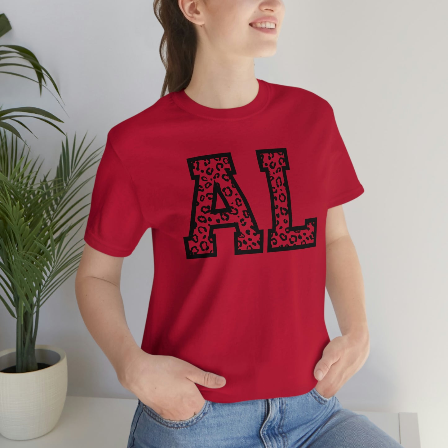Alabama AL Leopard Unisex Jersey Short Sleeve T-shirt