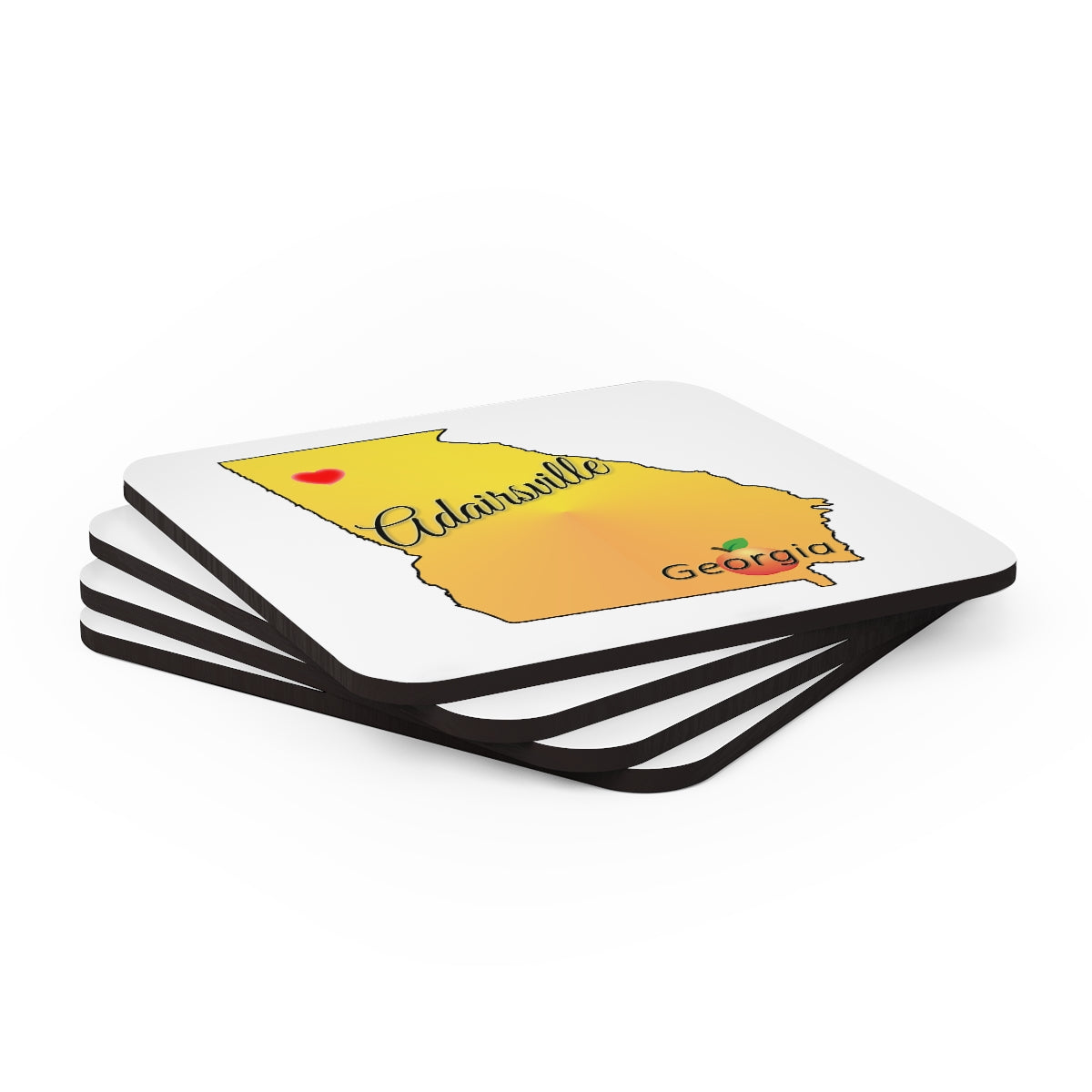 Adairsville Georgia Corkwood Coaster Set