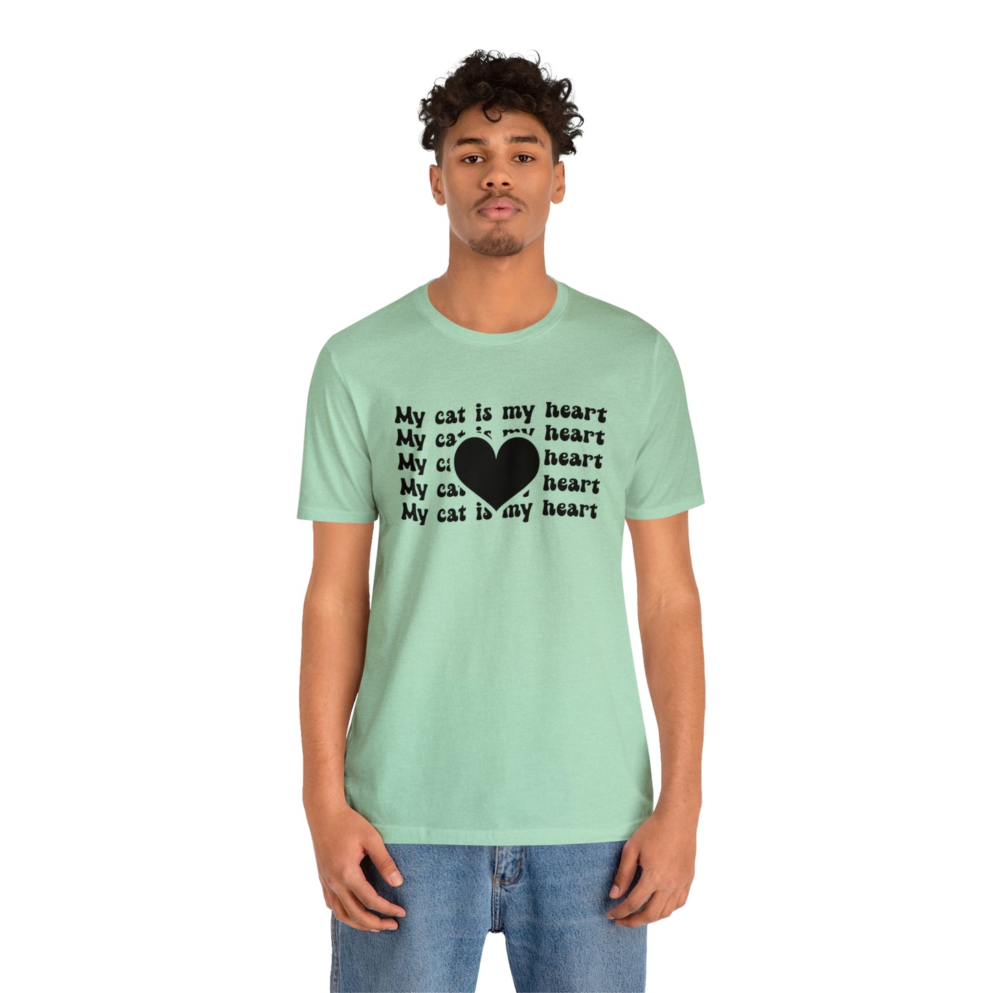 My Cat is My Heart Short Sleeve T-shirt