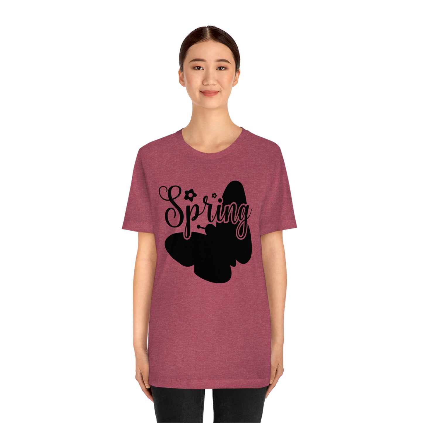 Butterfly Silhouette Spring Unisex Jersey Short Sleeve Tee