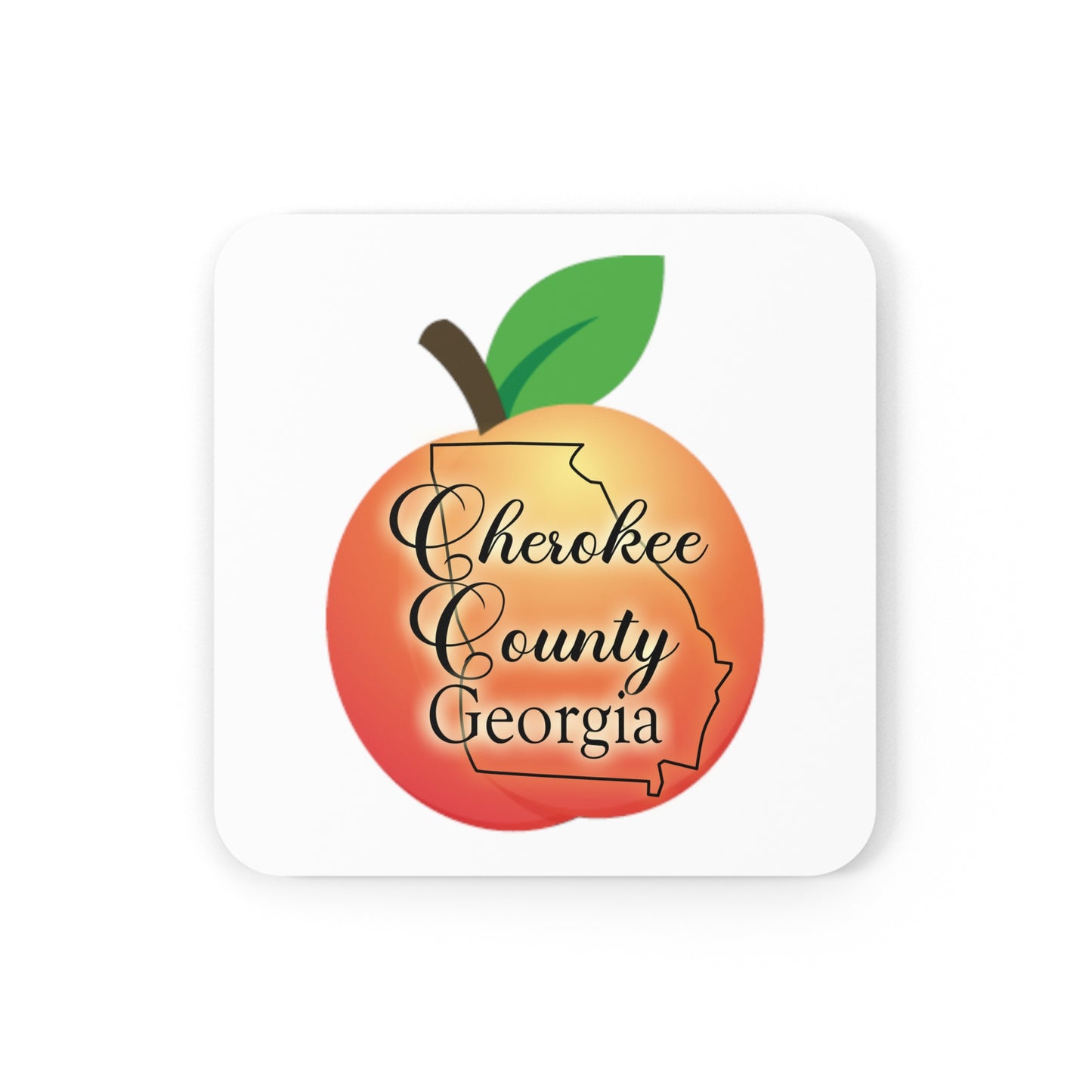 Cherokee County Georgia Corkwood Coaster Set