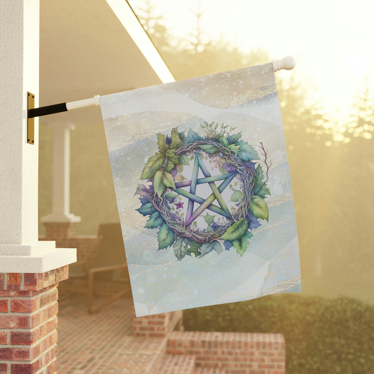 Spring Pentacle  Watercolor Garden & House Banner