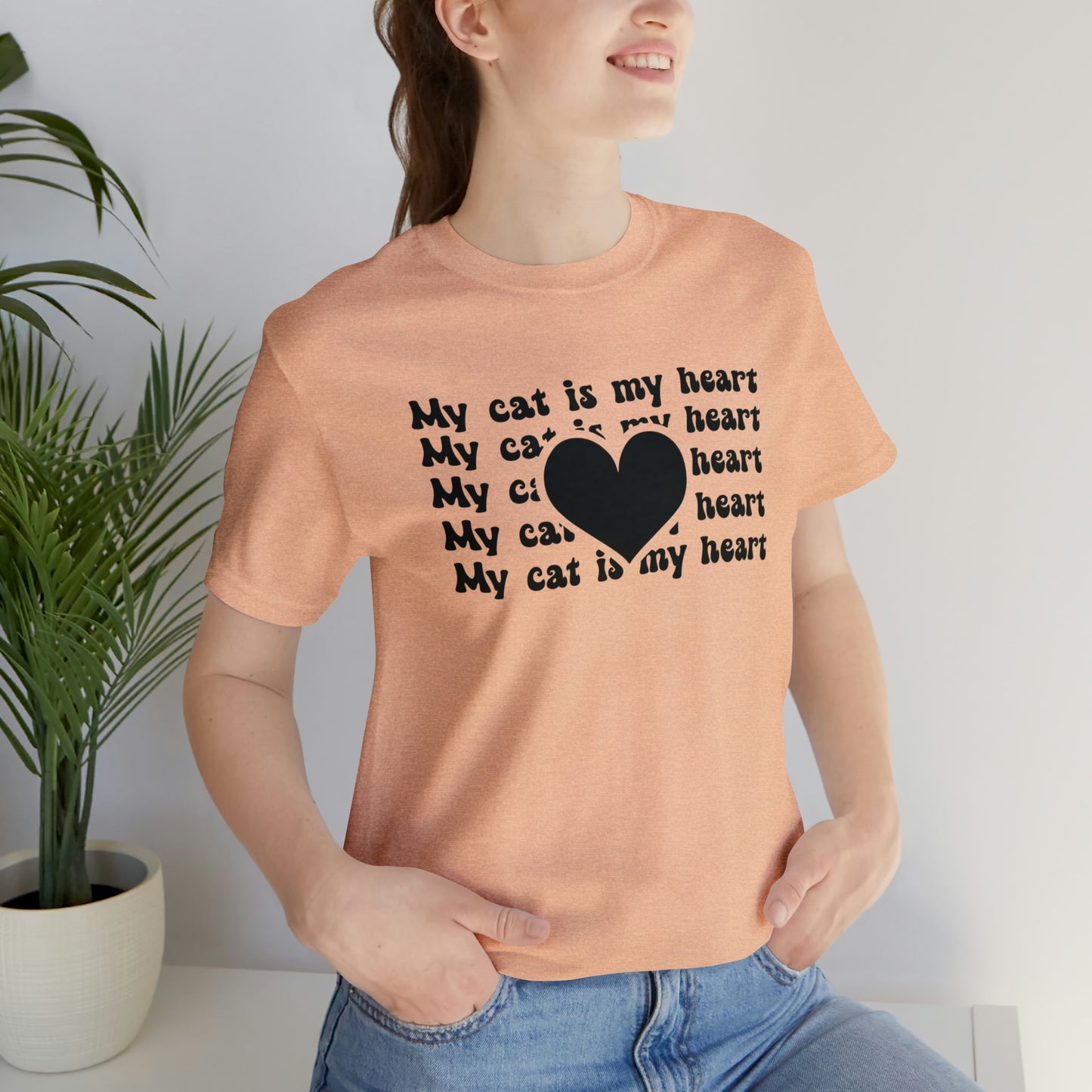 My Cat is My Heart Short Sleeve T-shirt